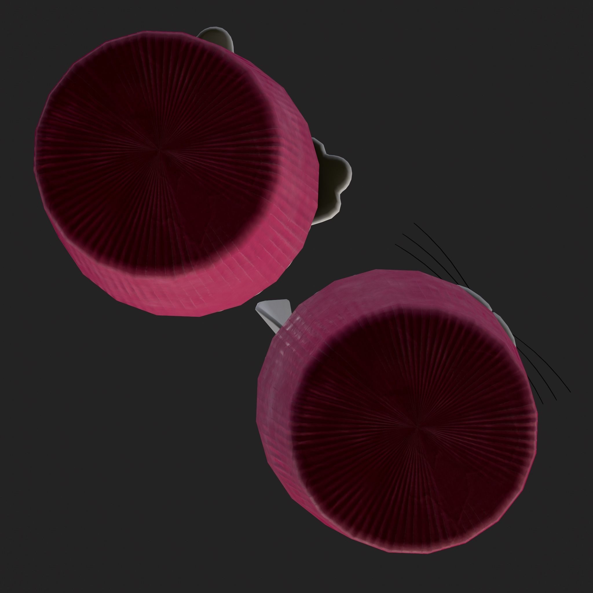 Easter Bunny Top Bottom Cupcake Low-poly 3D model_15