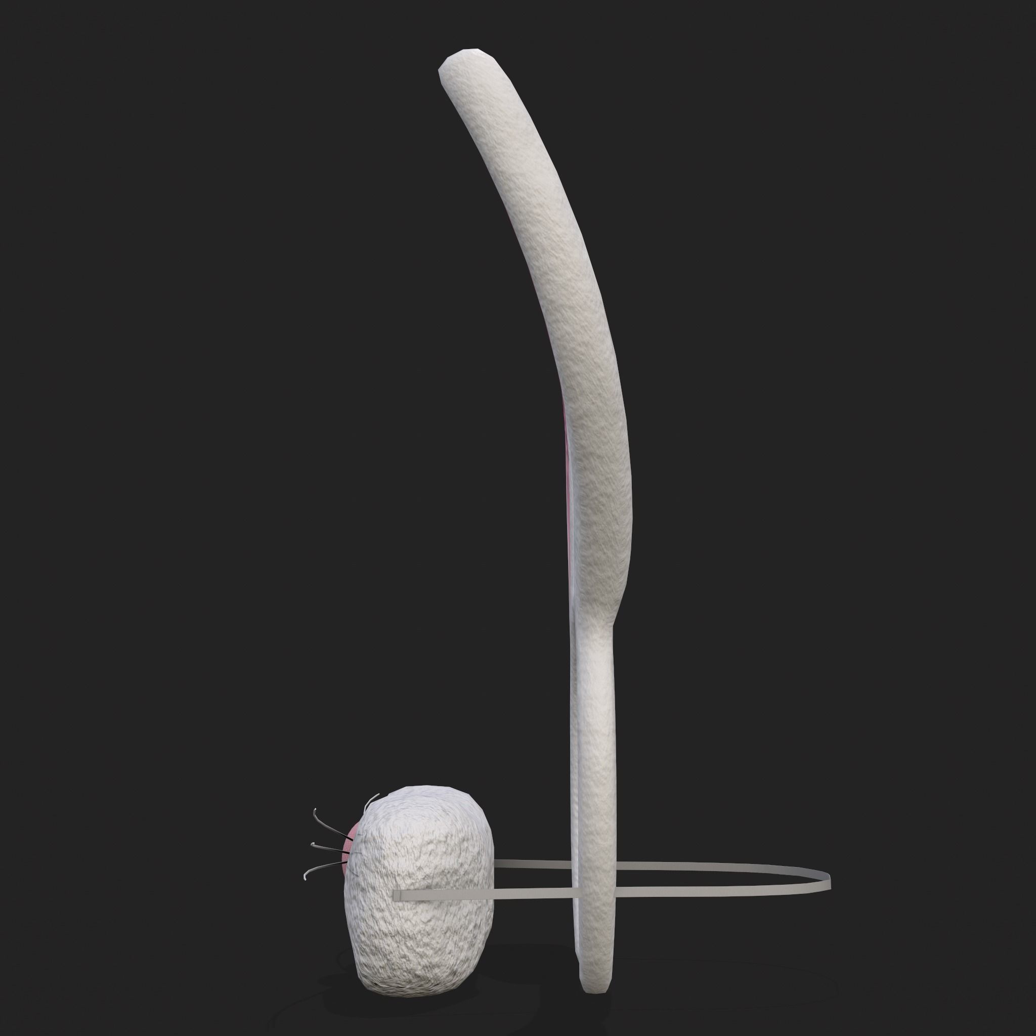 Bunny Attire Ears and Nose Low-poly 3D model_7