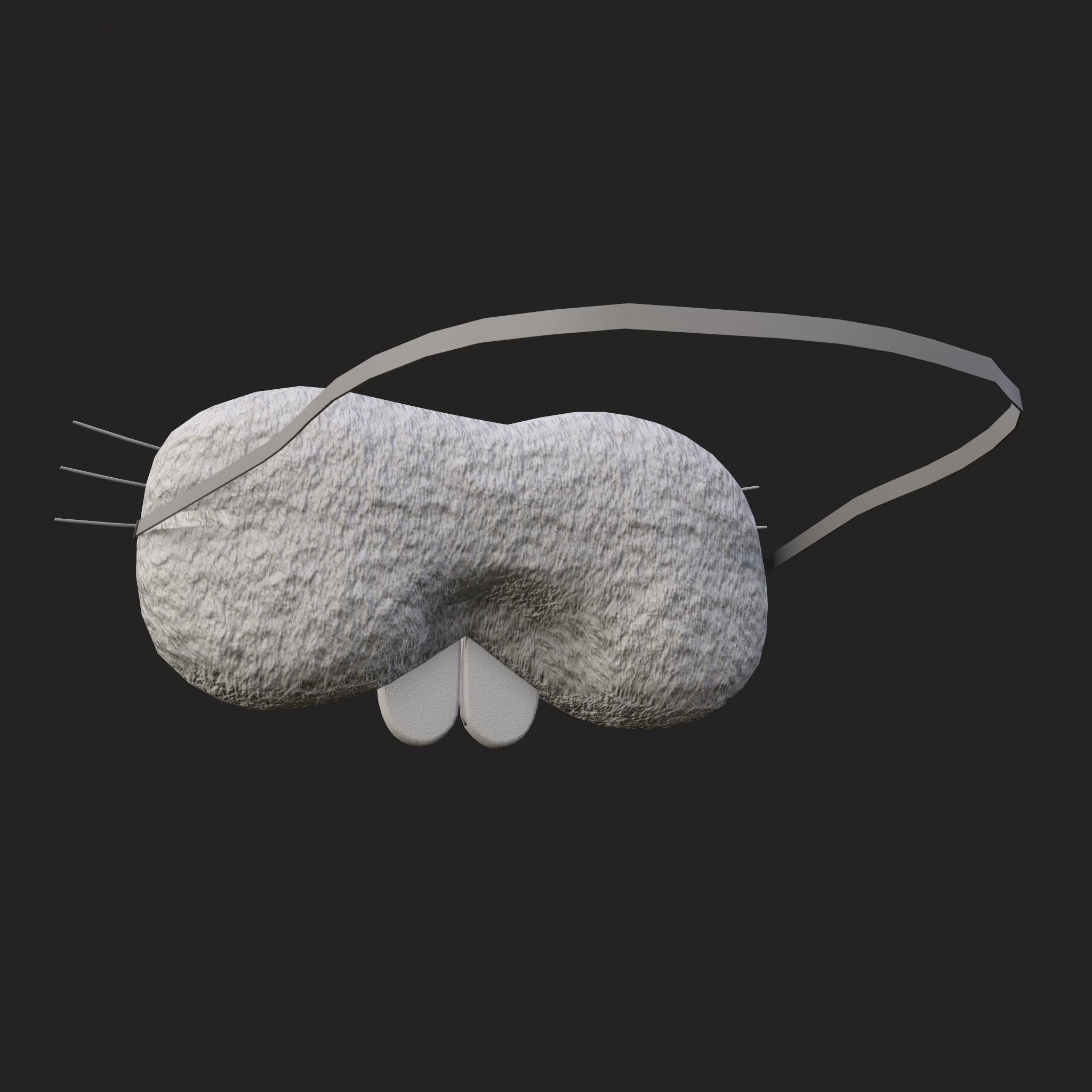 Bunny Attire Ears and Nose Low-poly 3D model_15