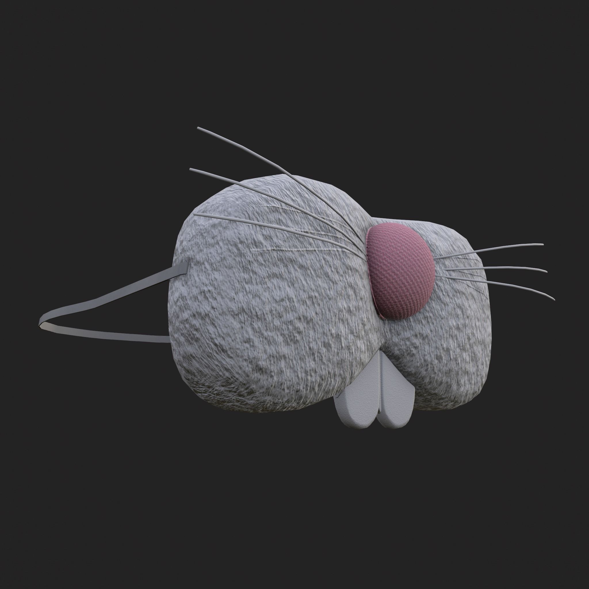 Bunny Attire Ears and Nose Low-poly 3D model_13