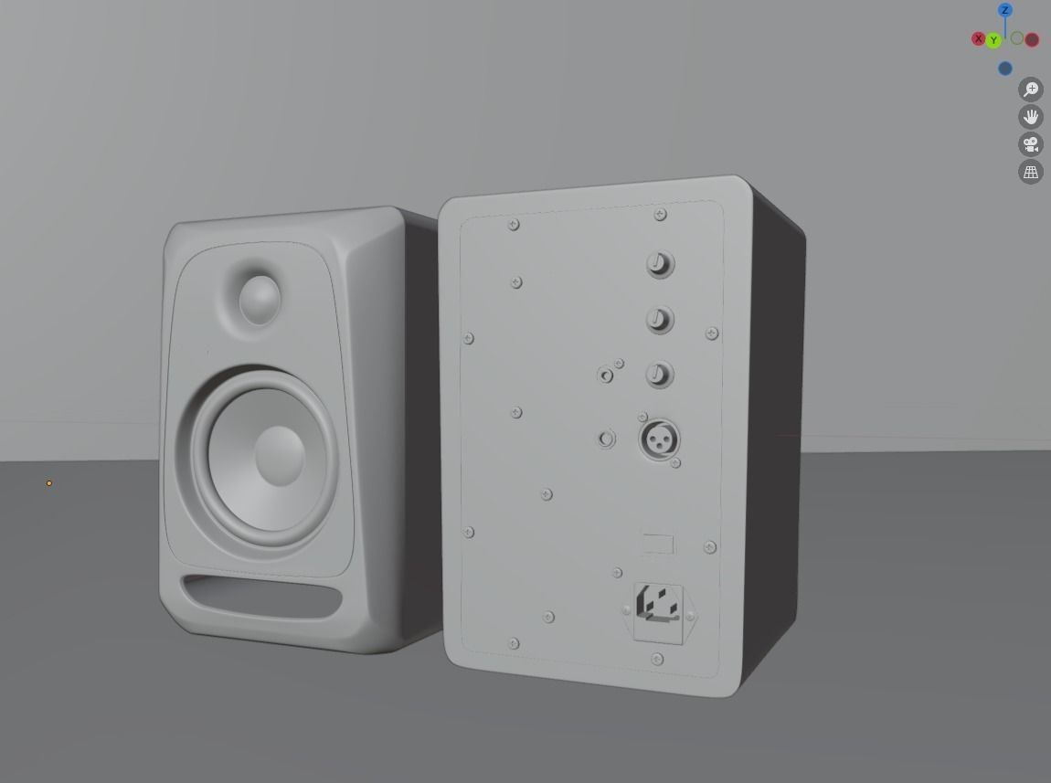 krk monitor speakers 3D model_1