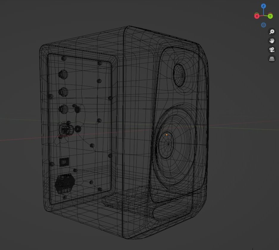 krk monitor speakers 3D model_4