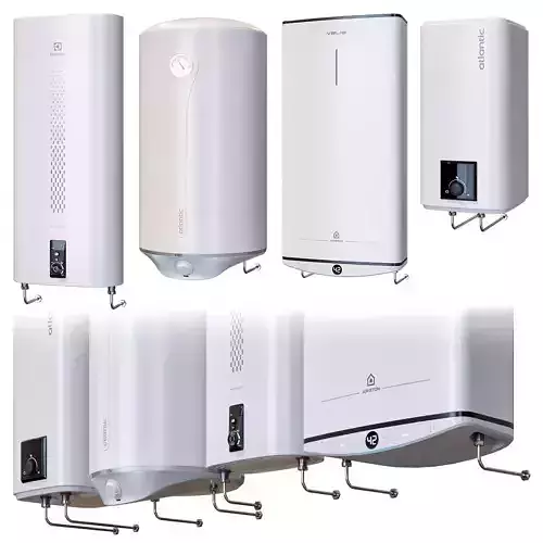 Boiler two water heaters 3D model