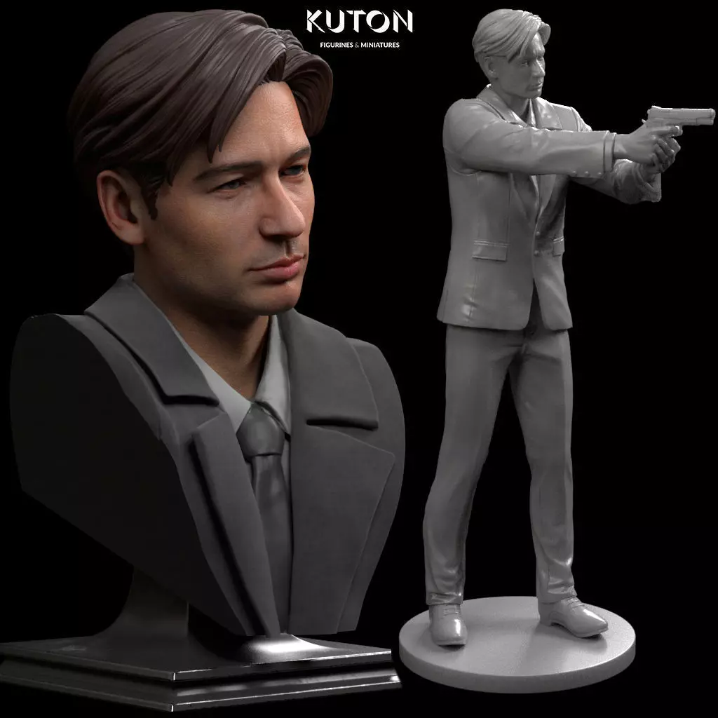 Fox Mulder 3D print model_0