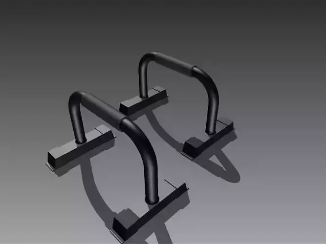 Parallette bars Low-poly 3D model
