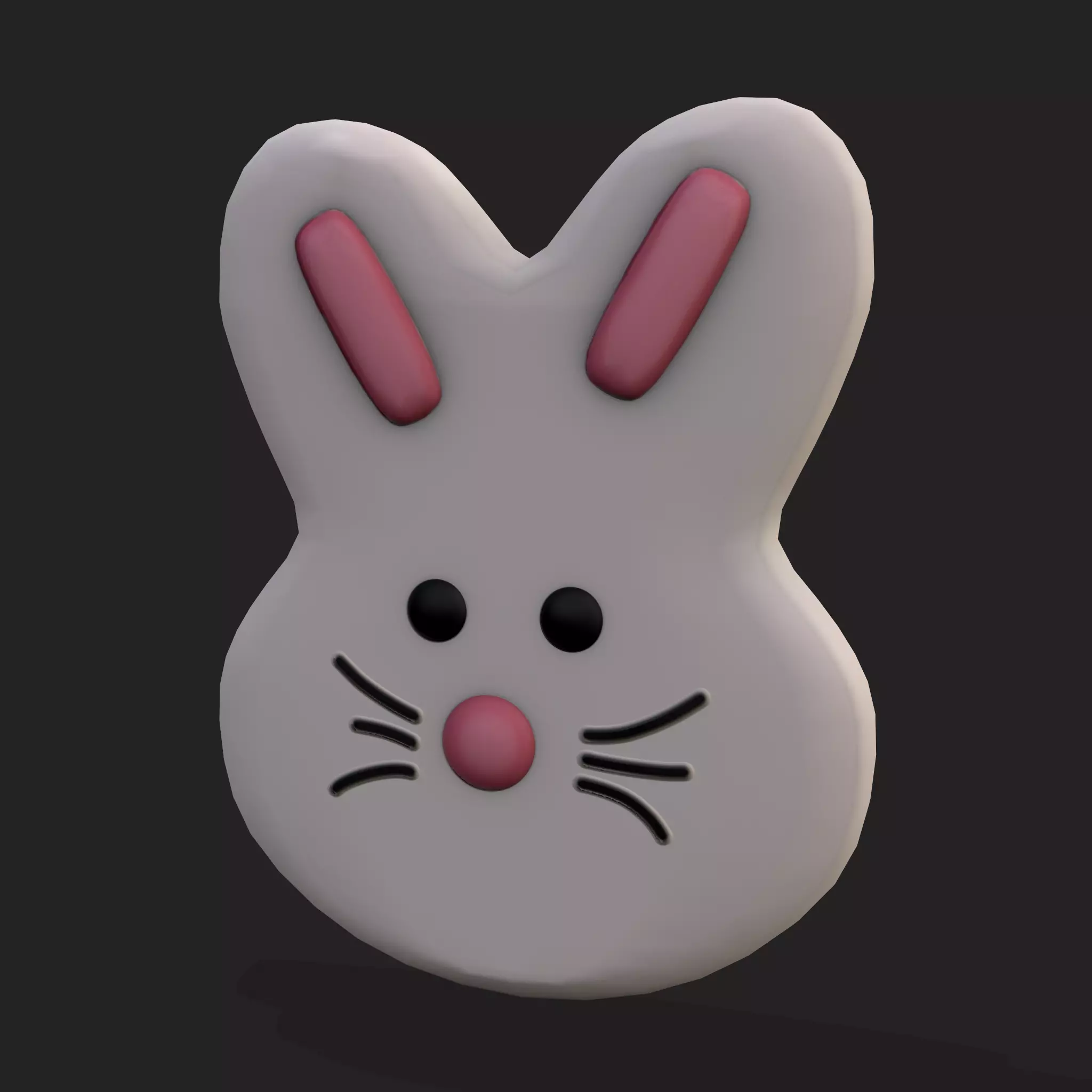 Bunny Head Candy Free low-poly 3D model_0
