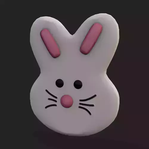 Bunny Head Candy Free low-poly 3D model