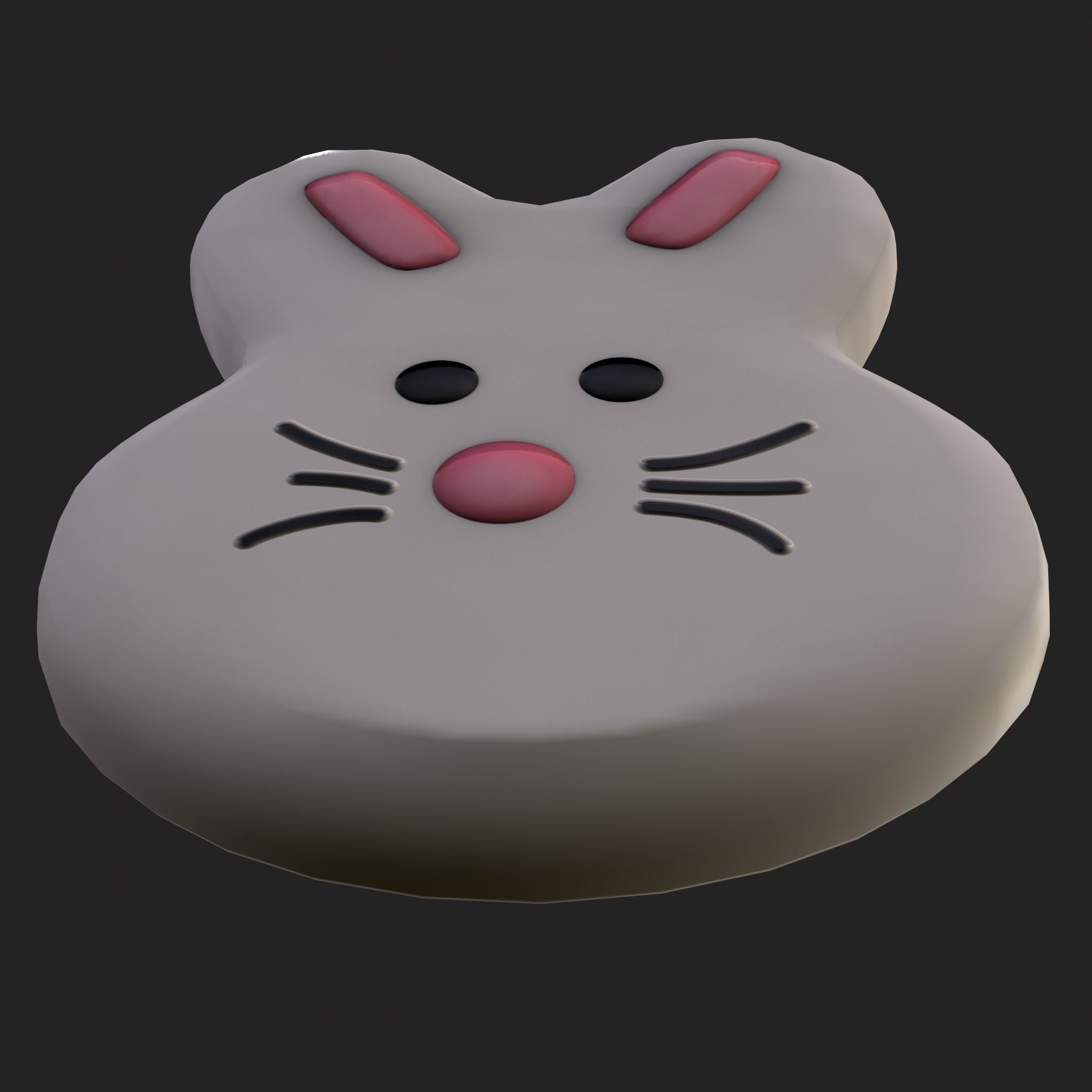 Bunny Head Candy Free low-poly 3D model_9