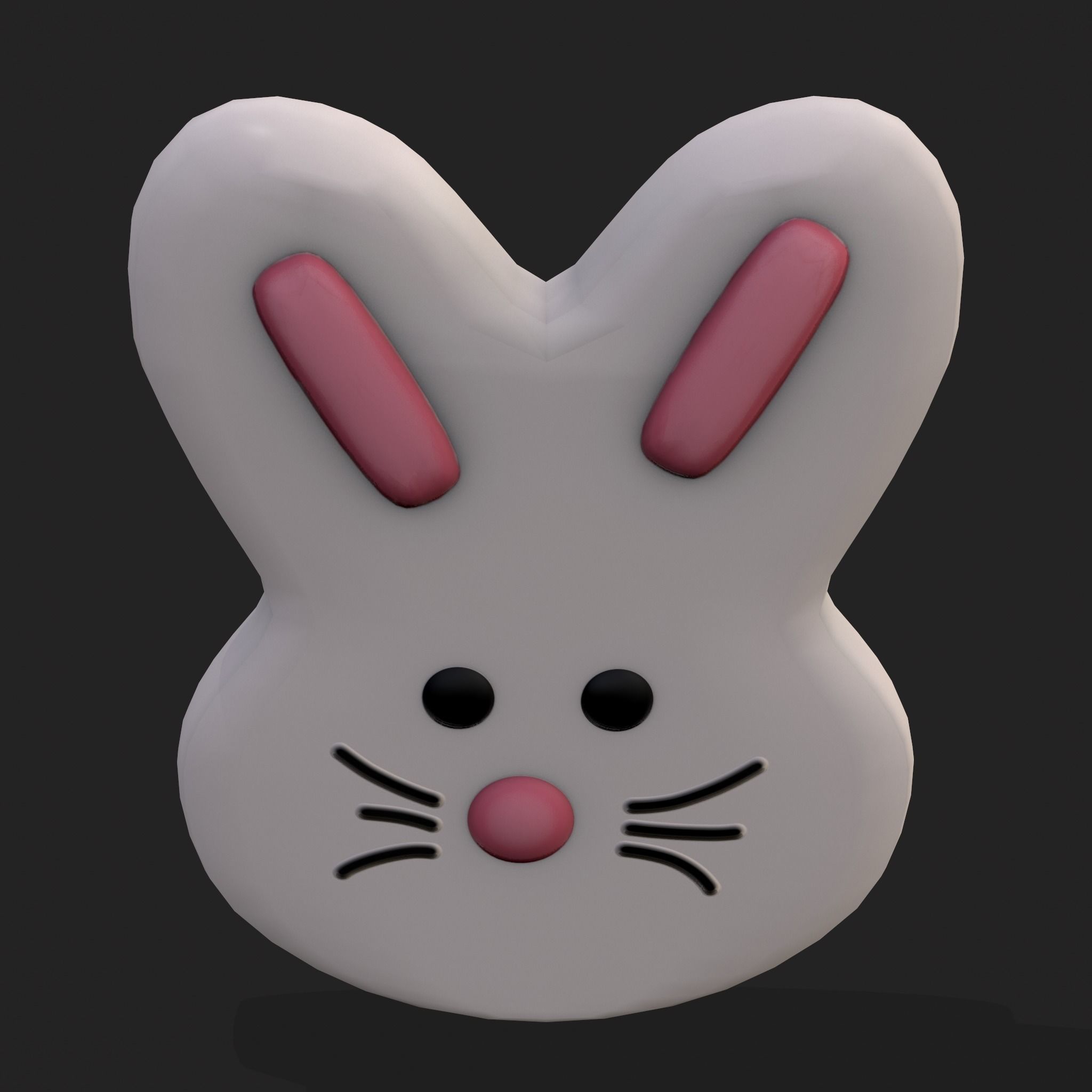 Bunny Head Candy Free low-poly 3D model_11