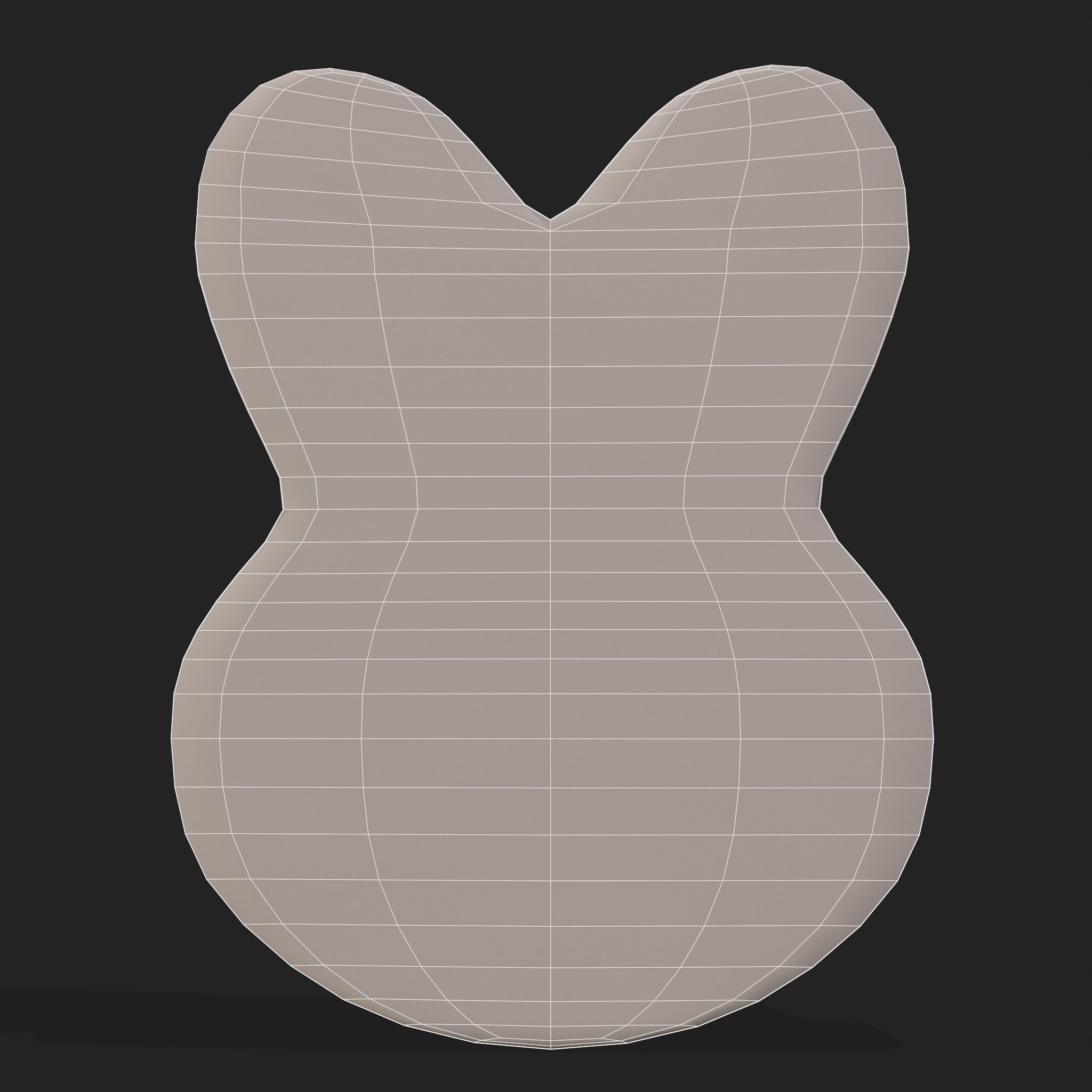Bunny Head Candy Free low-poly 3D model_8