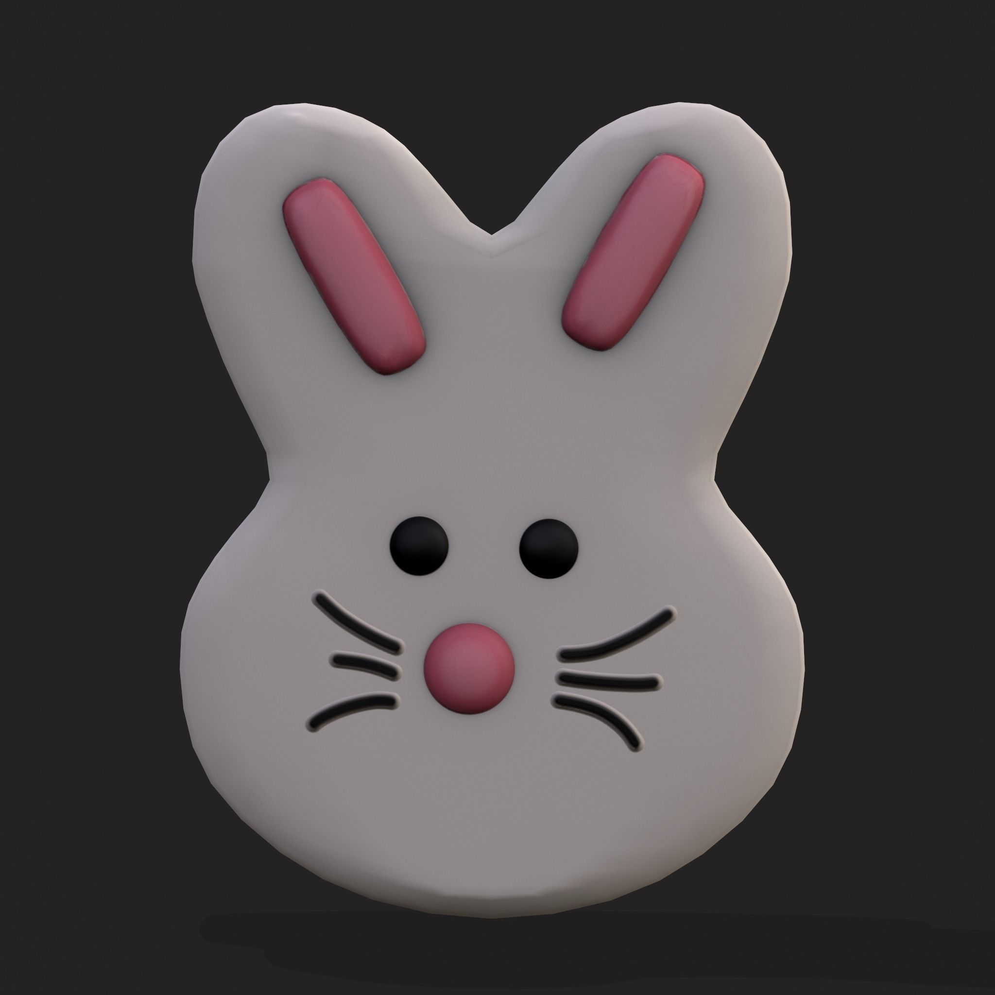 Bunny Head Candy Free low-poly 3D model_19