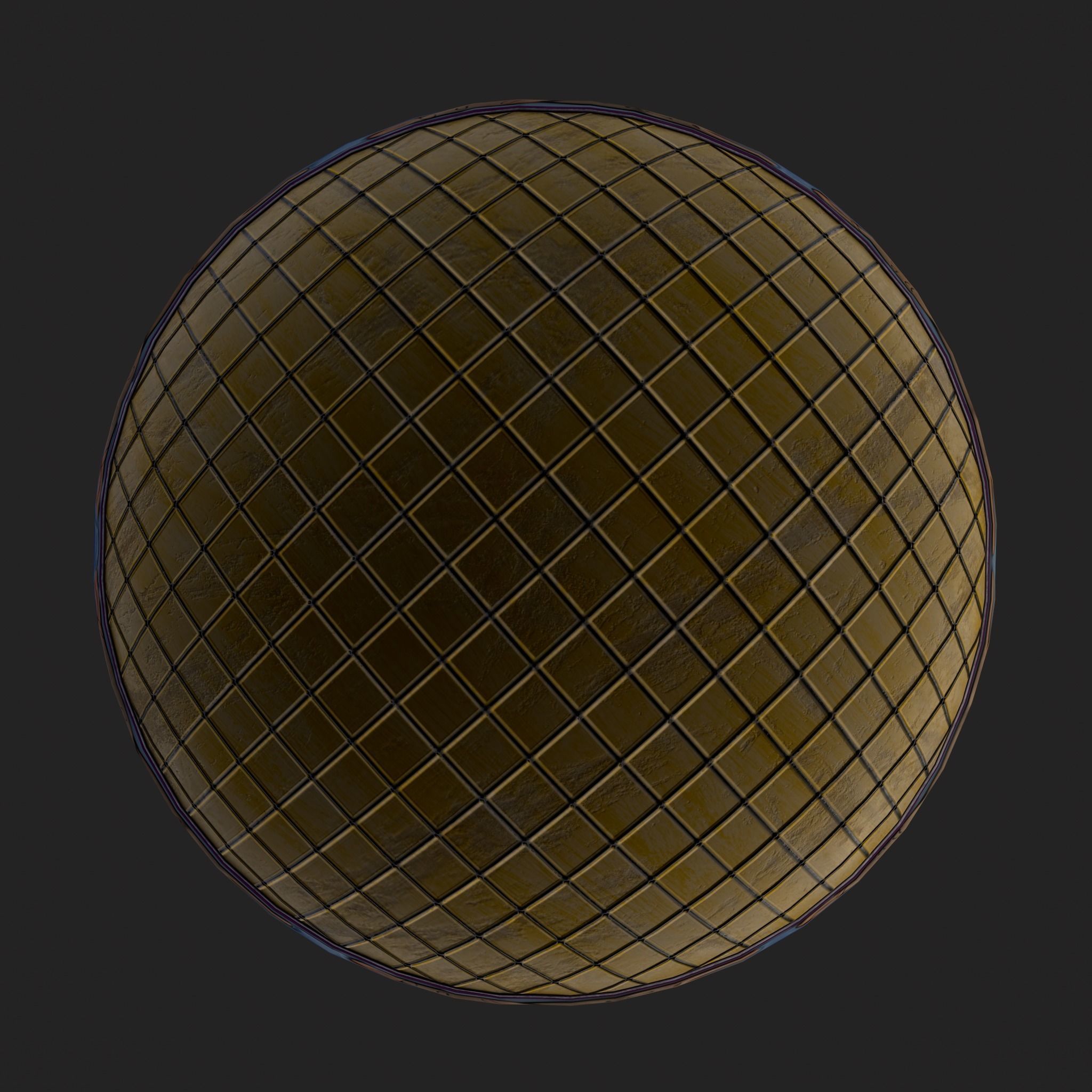 Vintage Easter Basket Low-poly 3D model_9