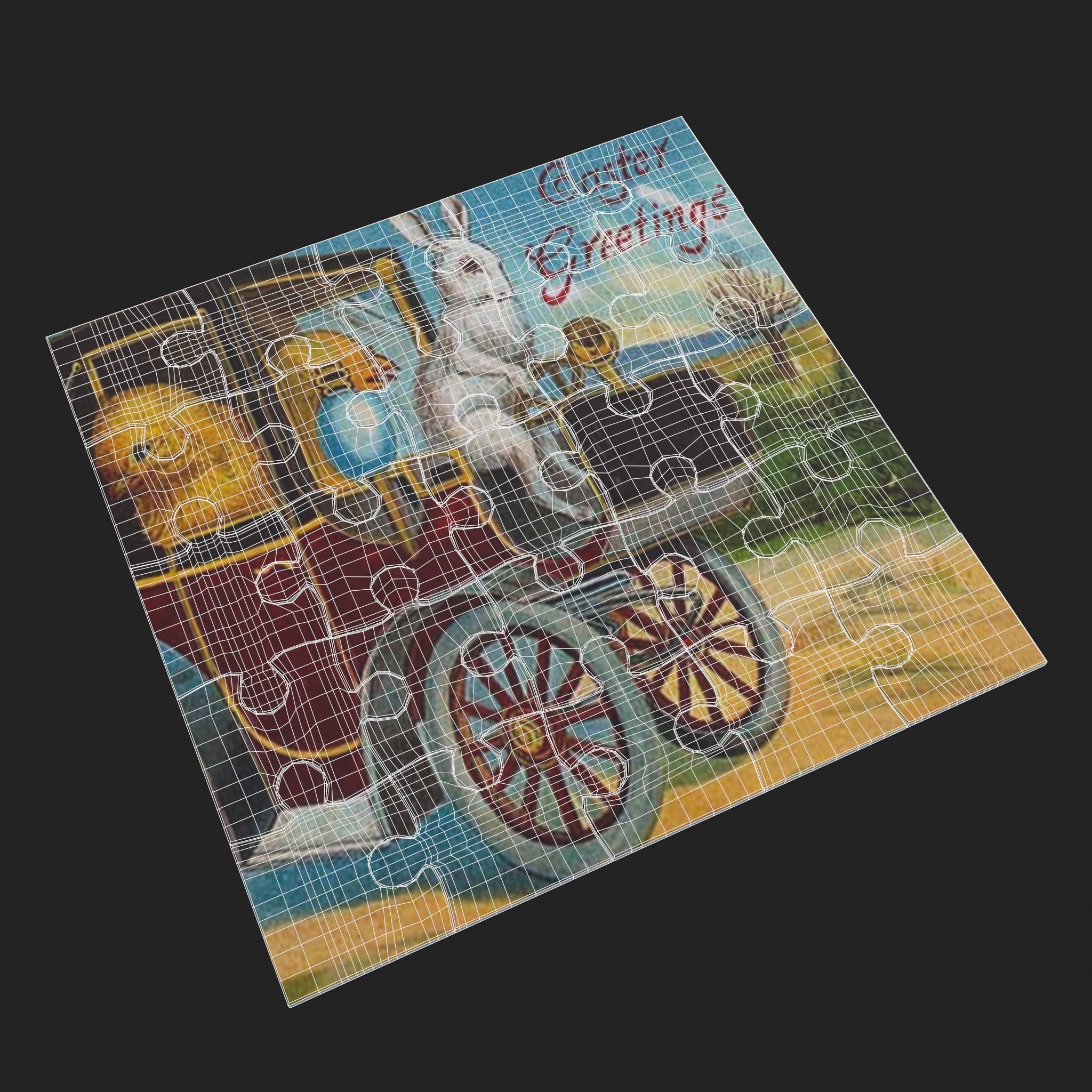 Easter Puzzle Low-poly 3D model_8