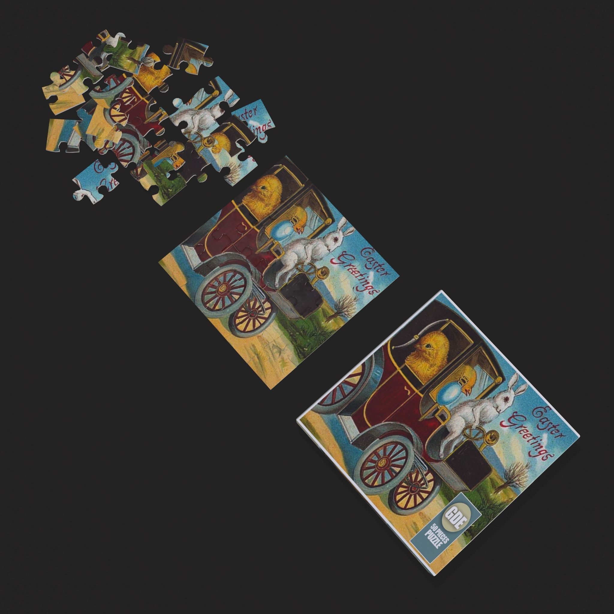 Easter Puzzle Low-poly 3D model_17