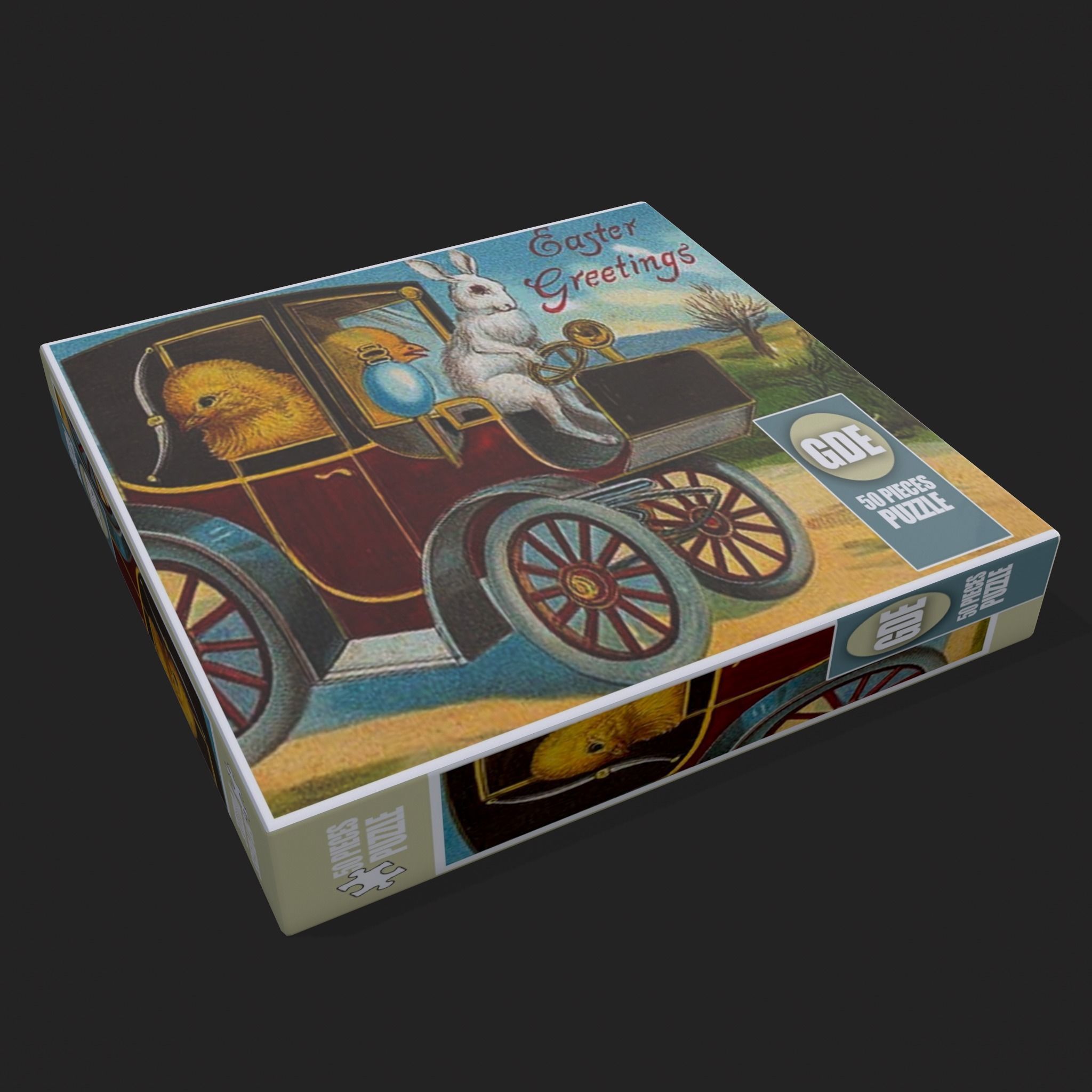 Easter Puzzle Low-poly 3D model_9