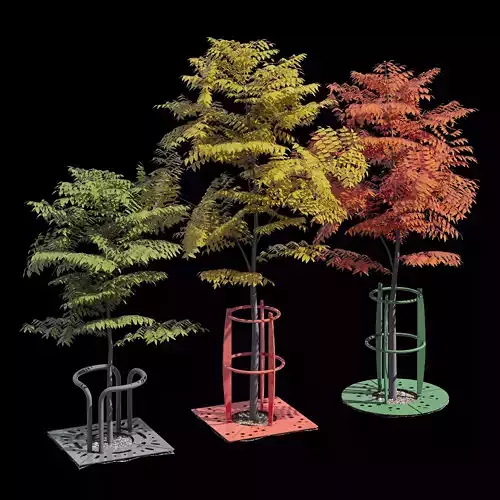 Urban tree grille 3D model