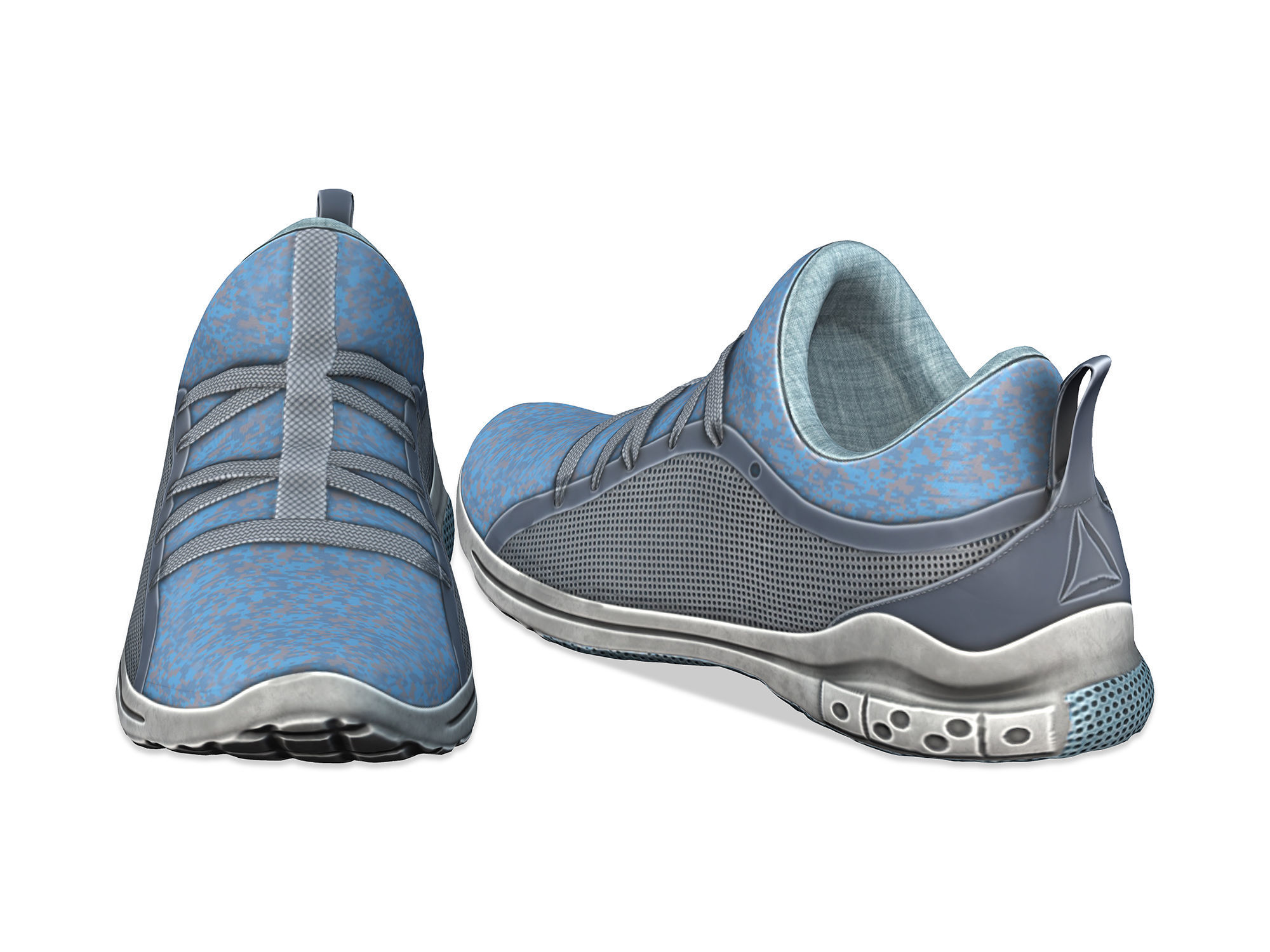 Neon Flashing Animated Outfit Low-poly 3D model_7