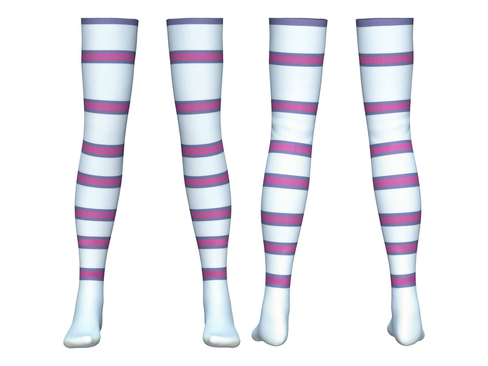 Neon Flashing Animated Outfit Low-poly 3D model_6