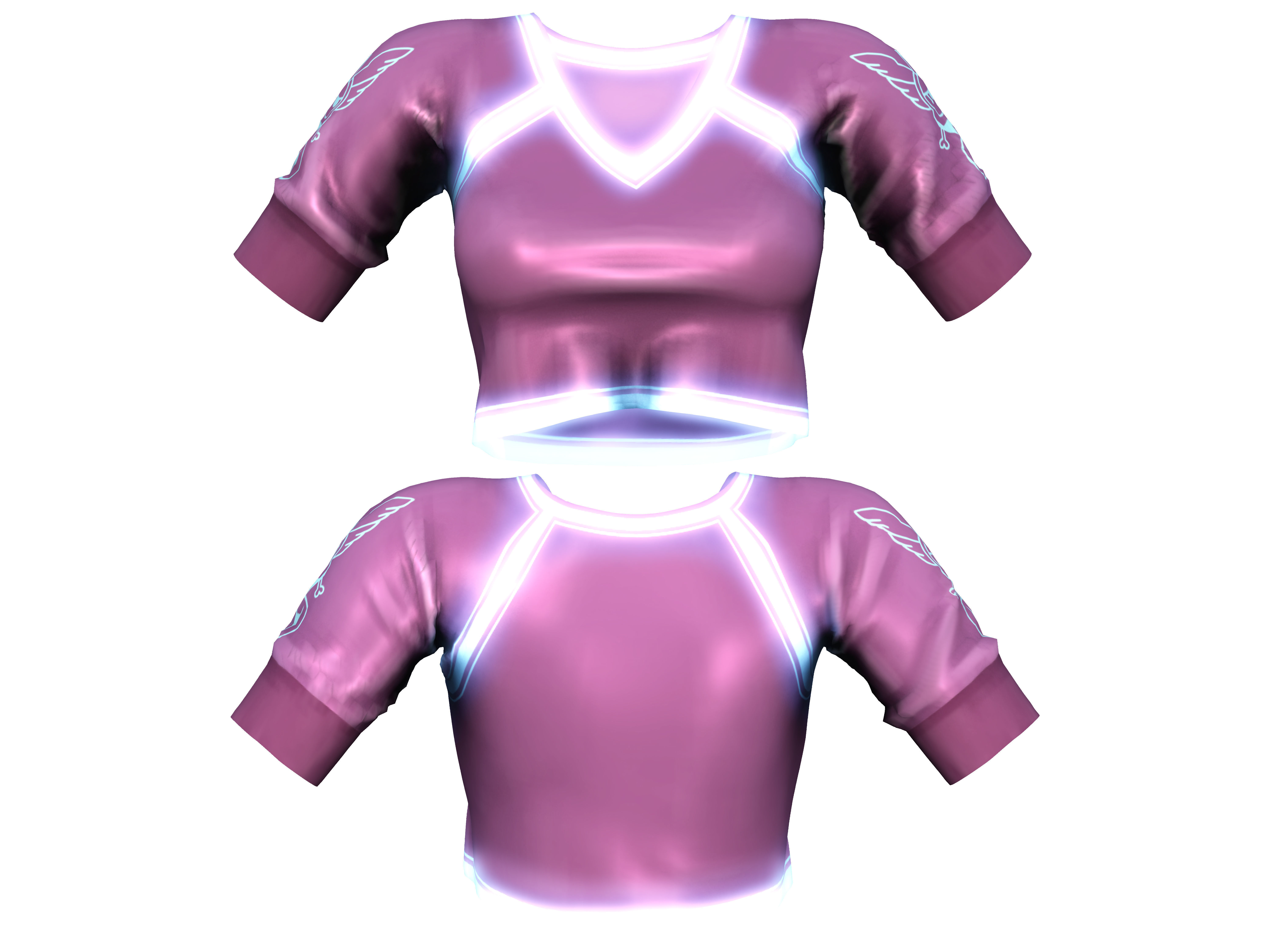 Neon Flashing Animated Outfit Low-poly 3D model_3