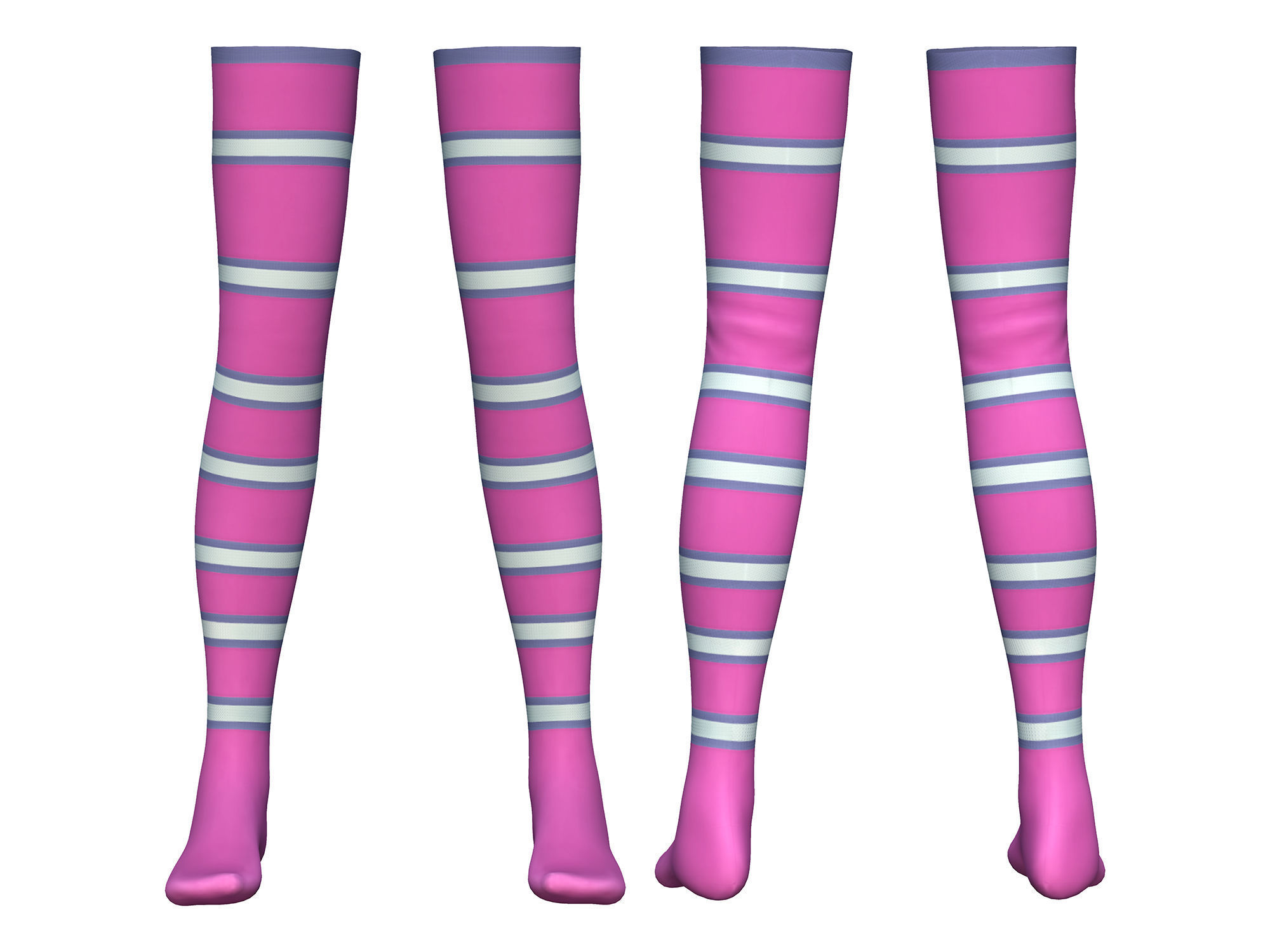 Neon Flashing Animated Outfit Low-poly 3D model_5