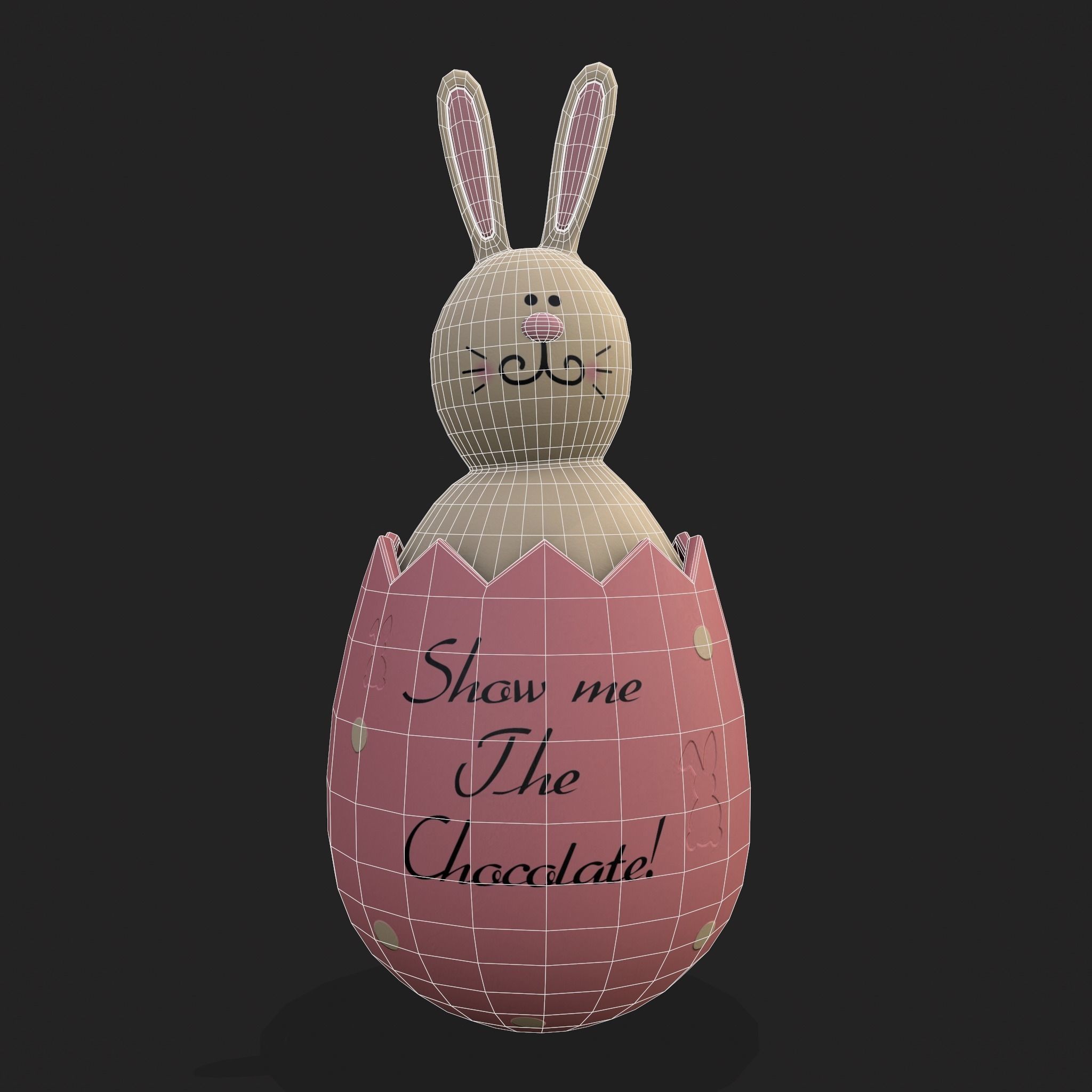 Bunny in a Egg Low-poly 3D model_10