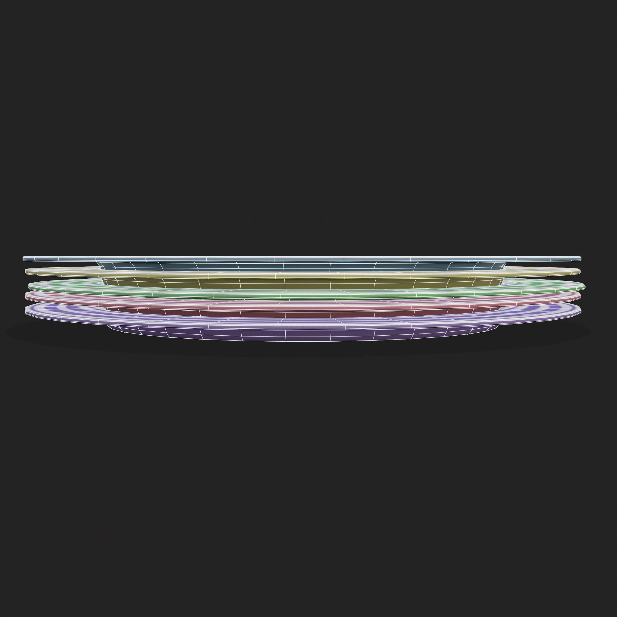 Easter Plates Low-poly 3D model_20