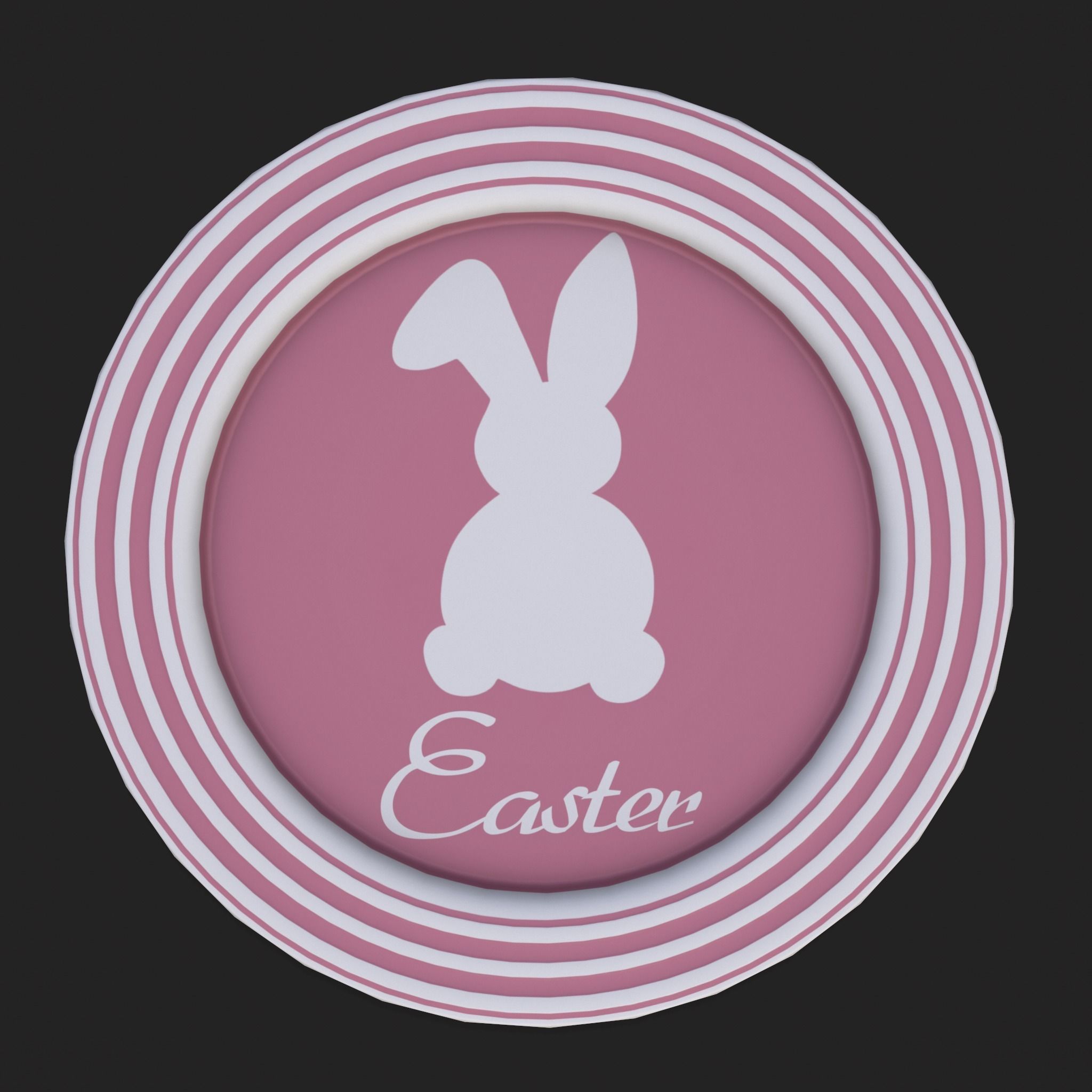 Easter Plates Low-poly 3D model_9