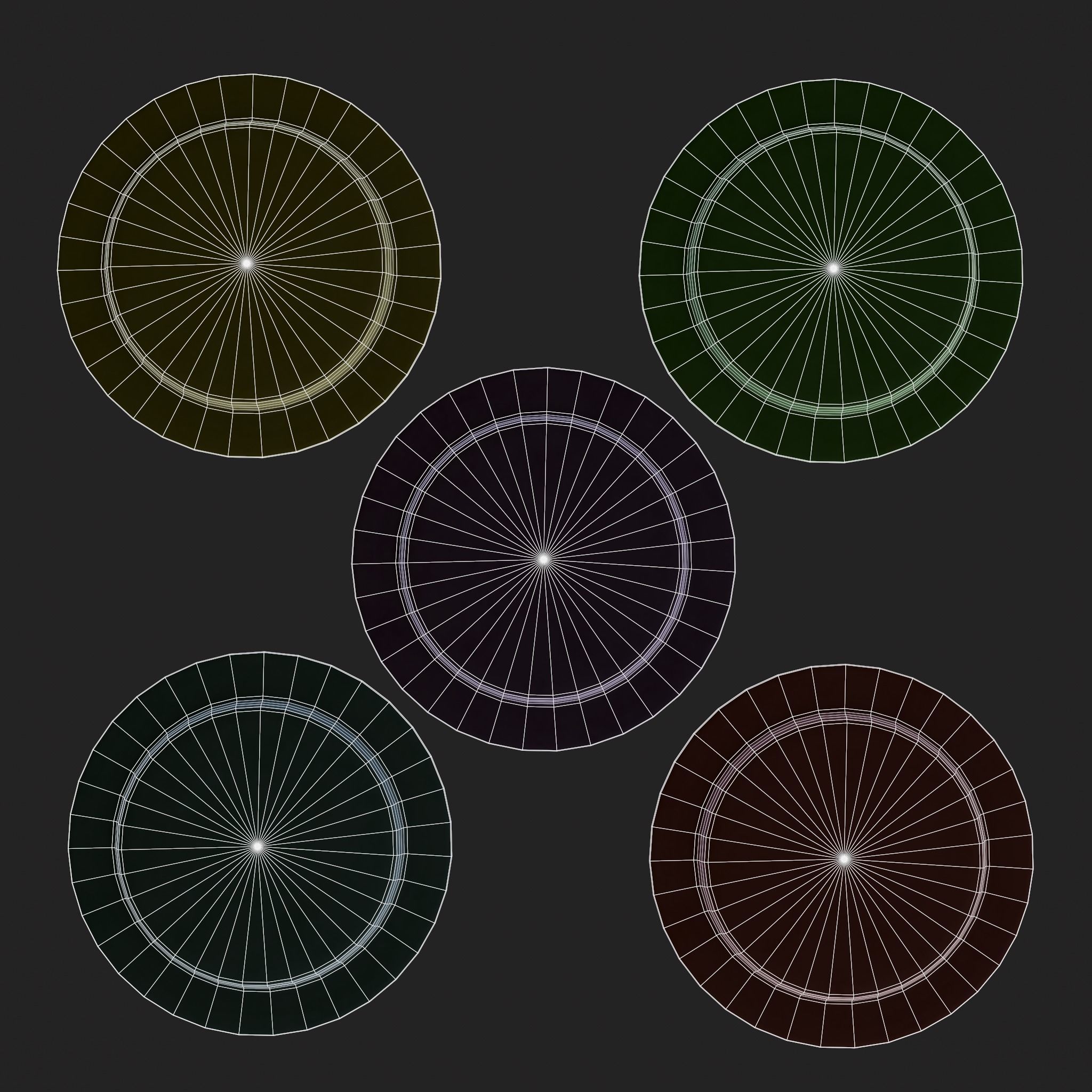 Easter Plates Low-poly 3D model_4