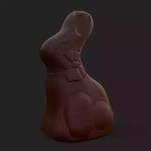 Chocolate Bunny Low-poly 3D model