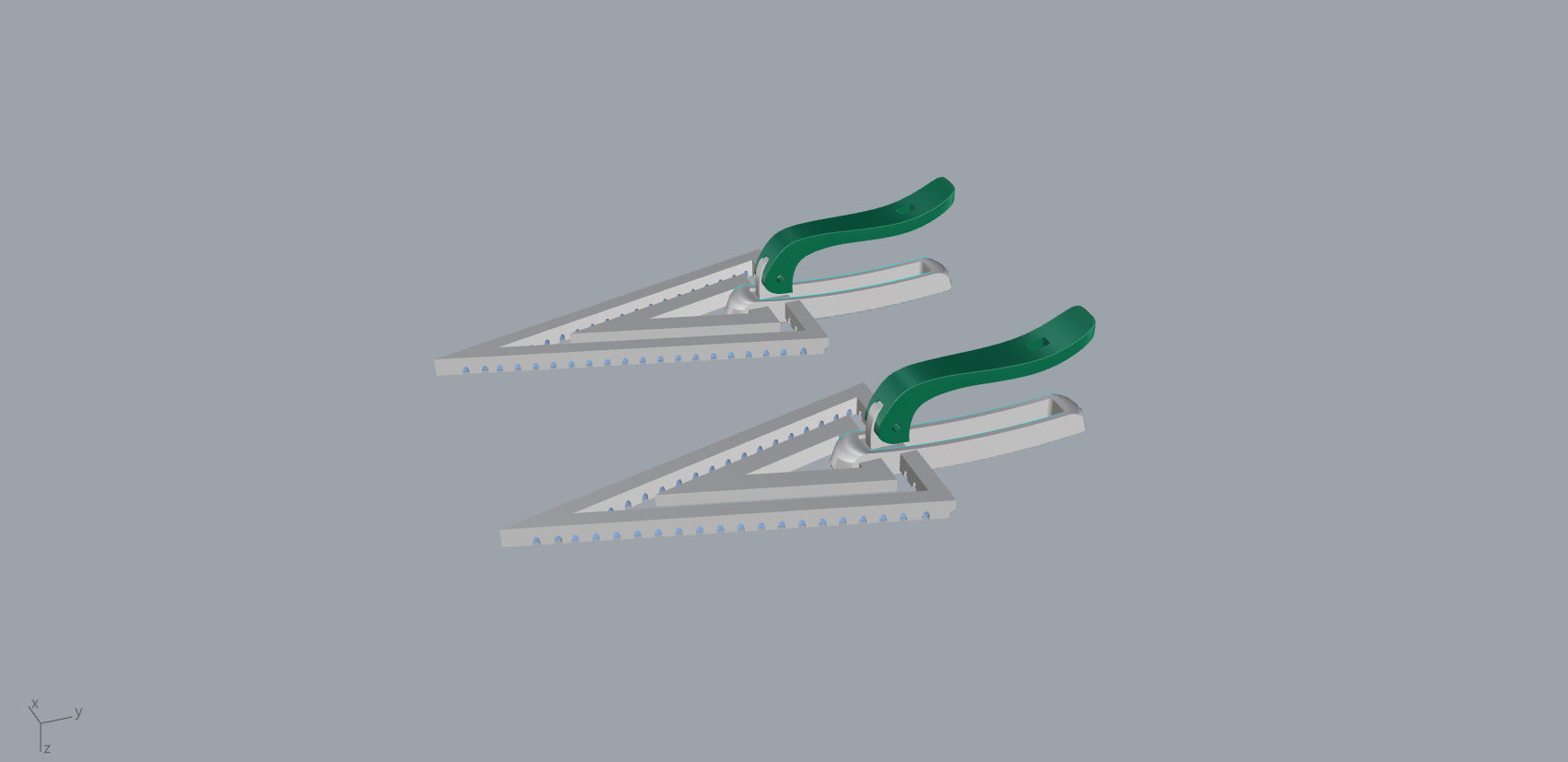 Triangle earring 3D print model_14