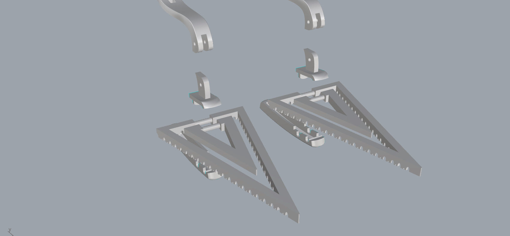 Triangle earring 3D print model_25