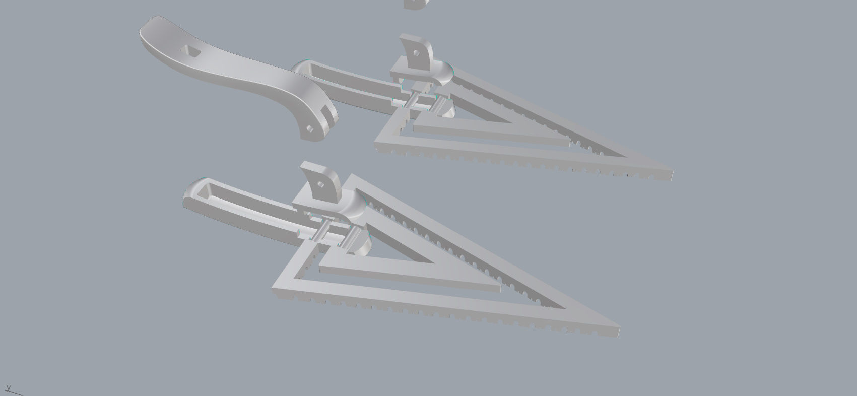 Triangle earring 3D print model_23