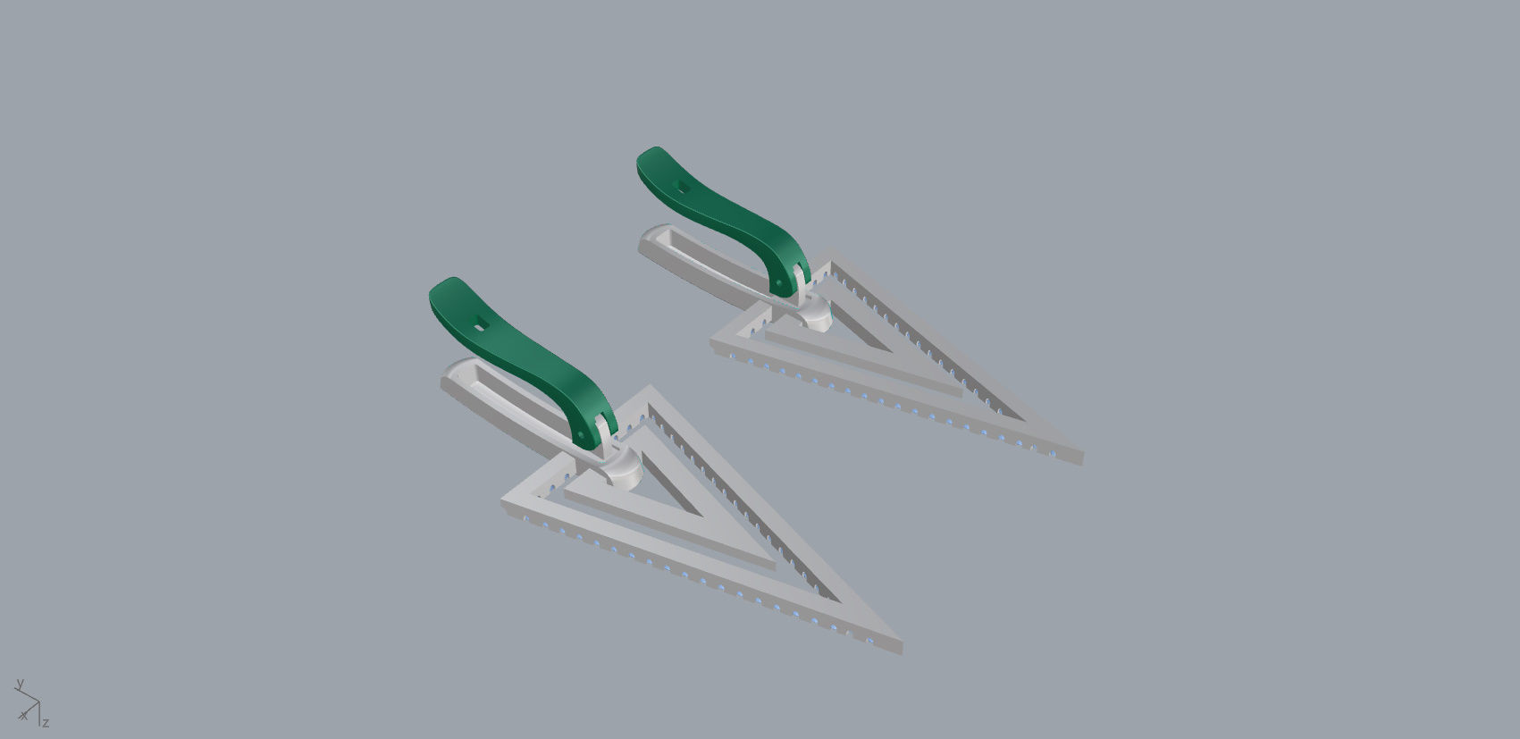 Triangle earring 3D print model_13