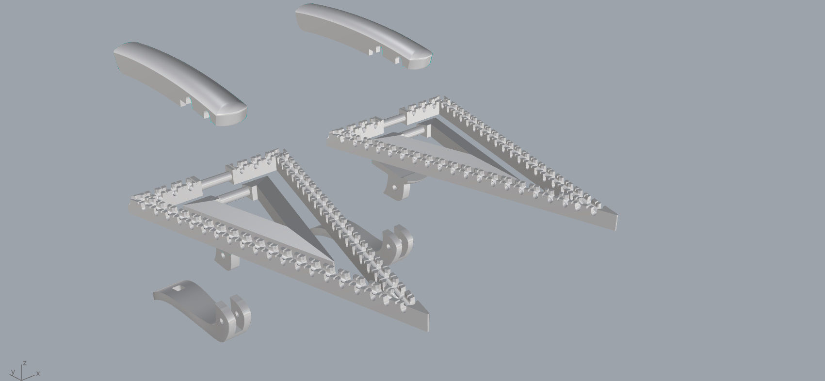 Triangle earring 3D print model_27