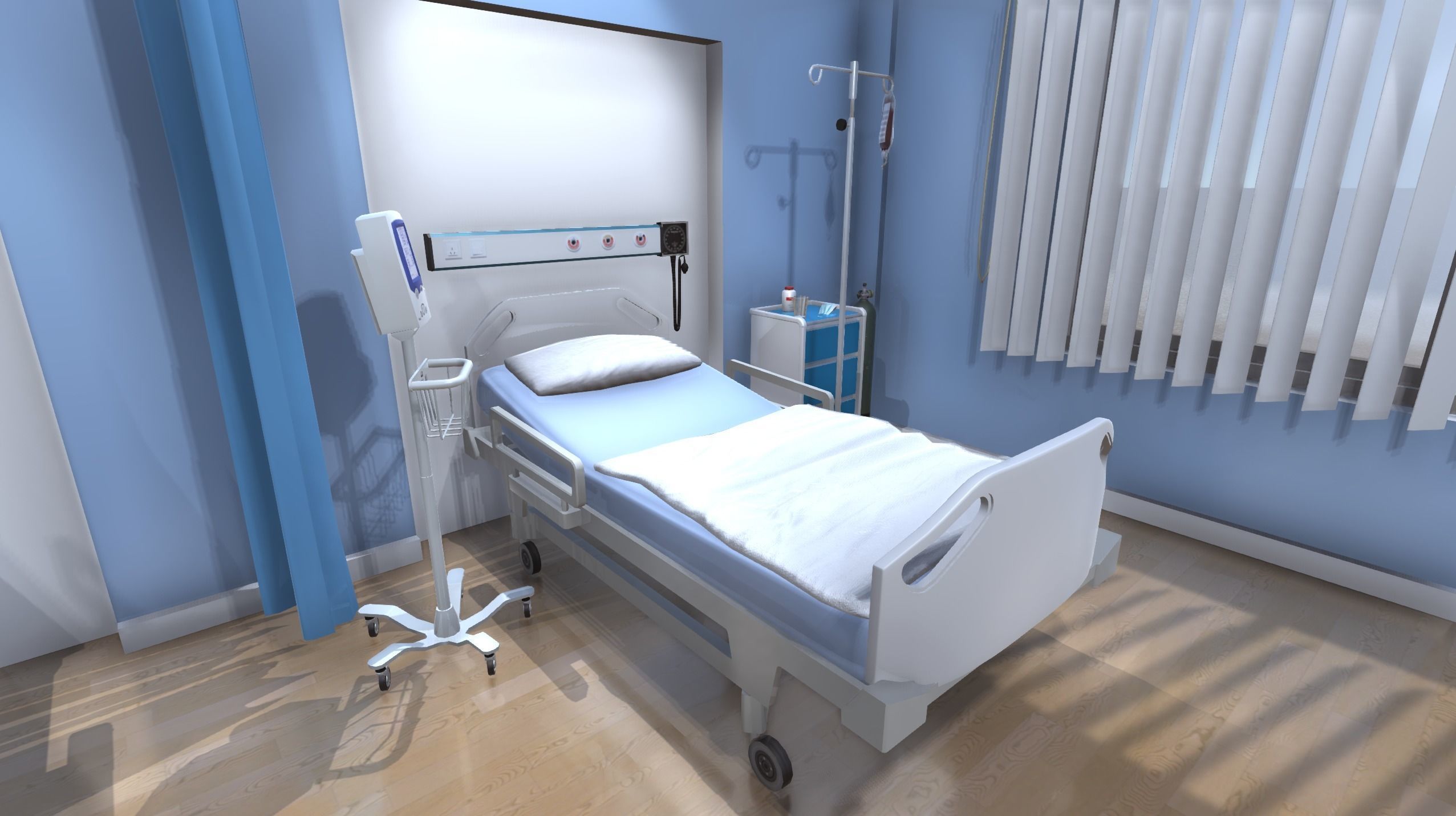 Hospital Room 2 Low-poly 3D model_5
