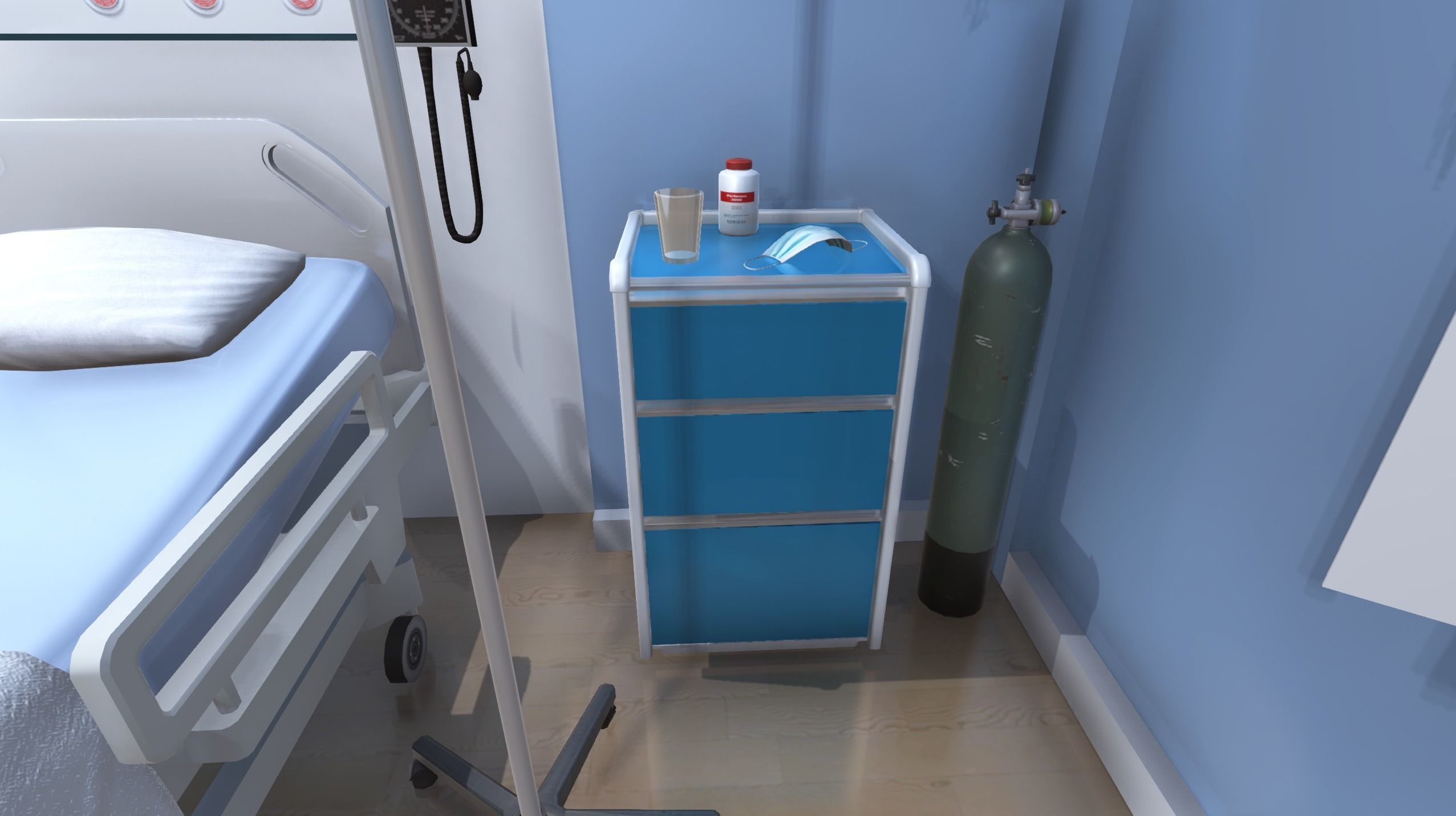 Hospital Room 2 Low-poly 3D model_11