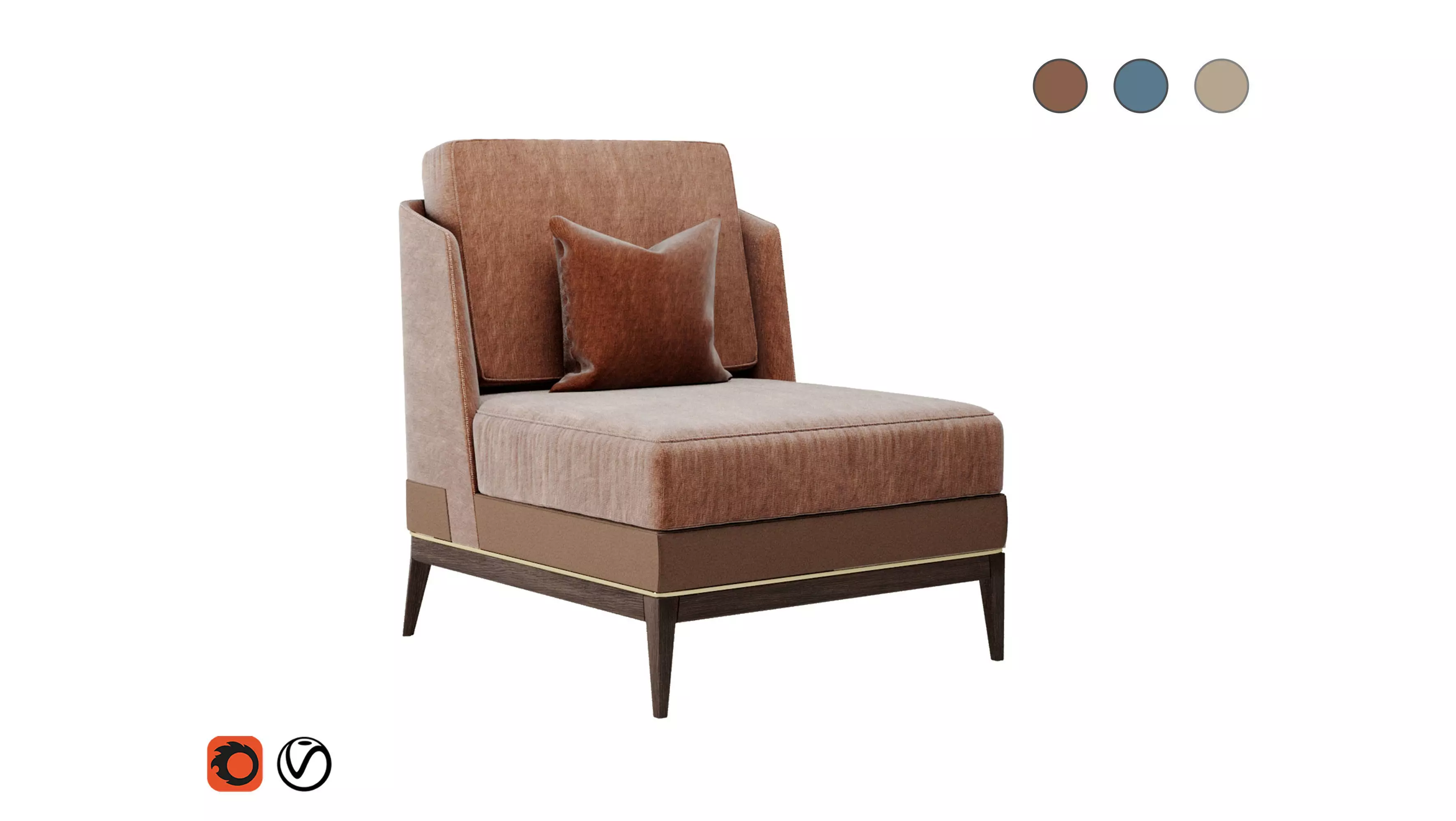 Arthur Chair by Aster 3D model_0