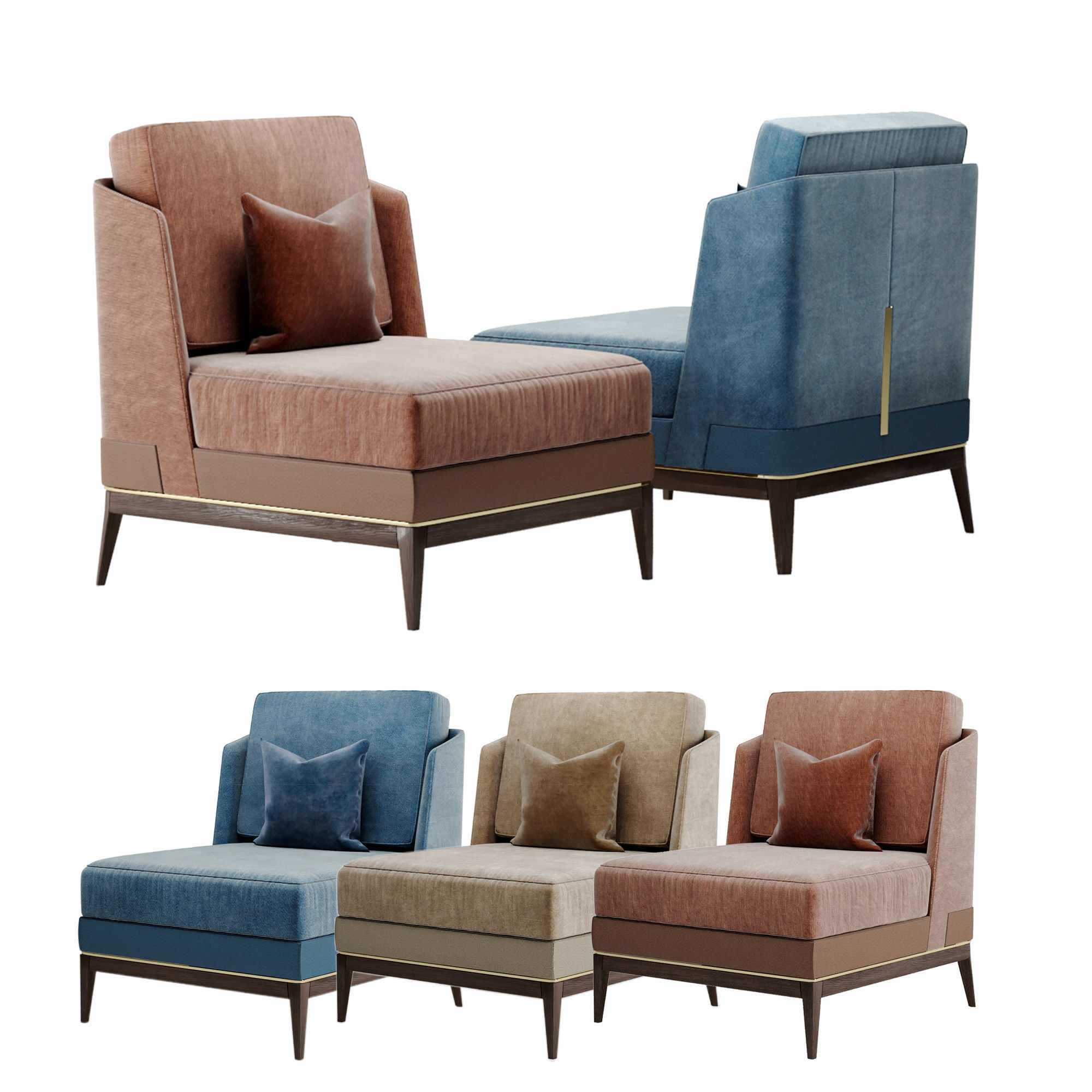 Arthur Chair by Aster 3D model_1