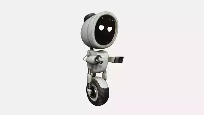 Wheel Robot H01 White Dust - SciFi Character Design Low-poly 3D model Wheel Robot H01 White Dust - SciFi Character Design Low-poly 3D model