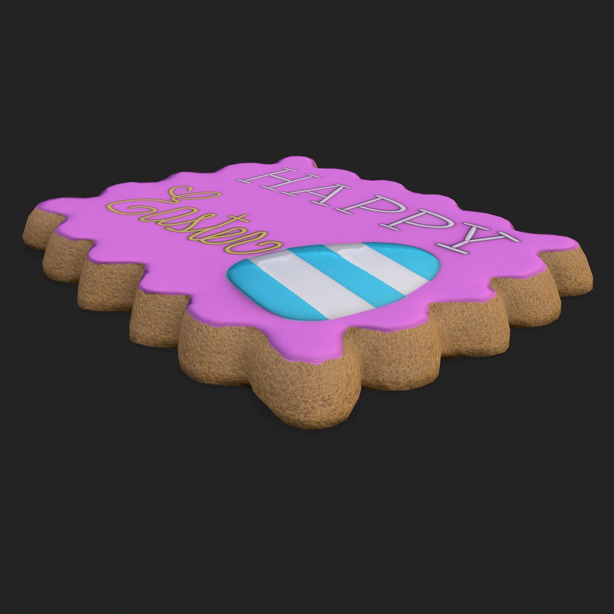 Happy Easter Cookies Low-poly 3D model_15