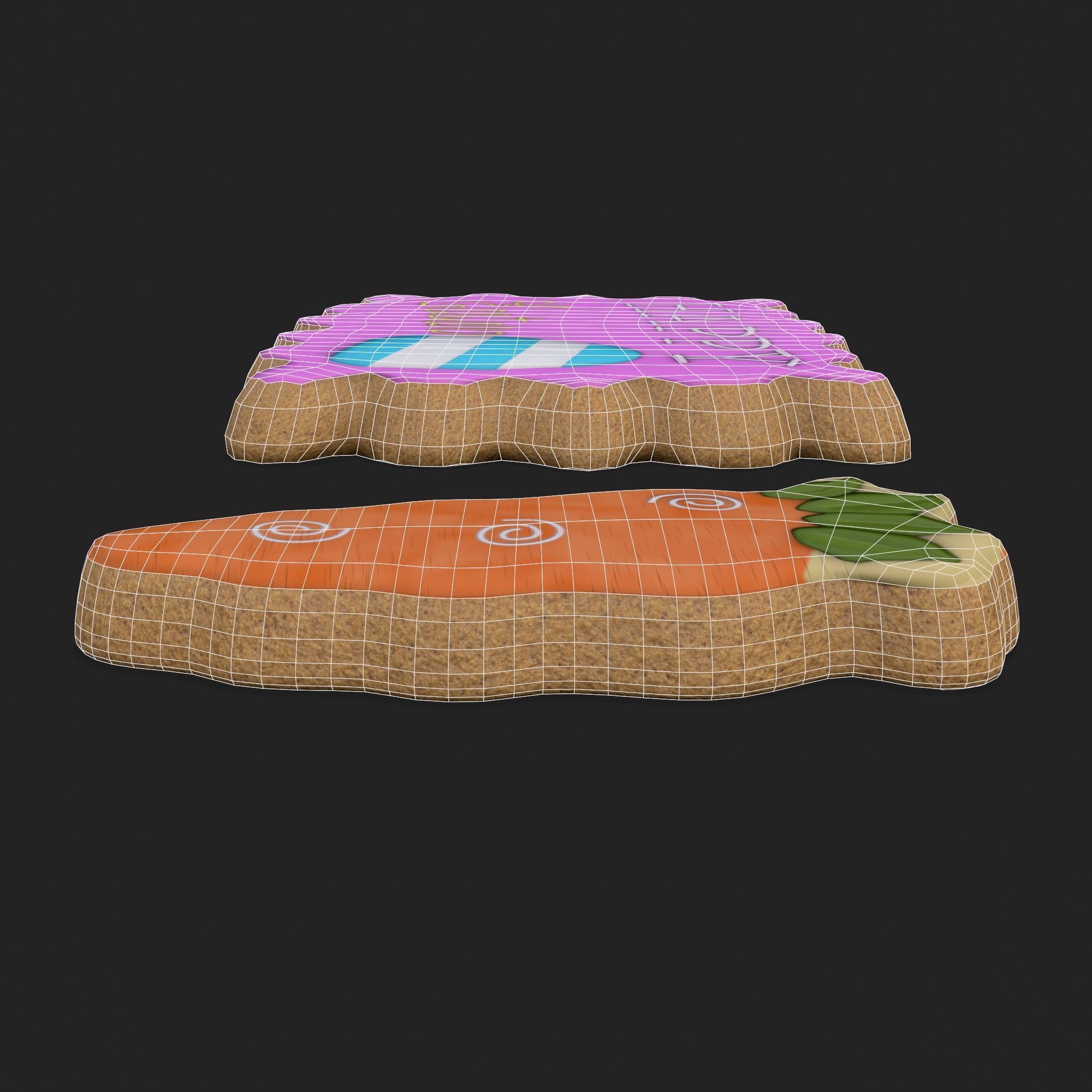 Happy Easter Cookies Low-poly 3D model_8