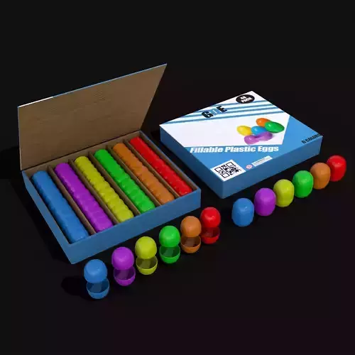 Plastic Eggs Kit Low-poly 3D model