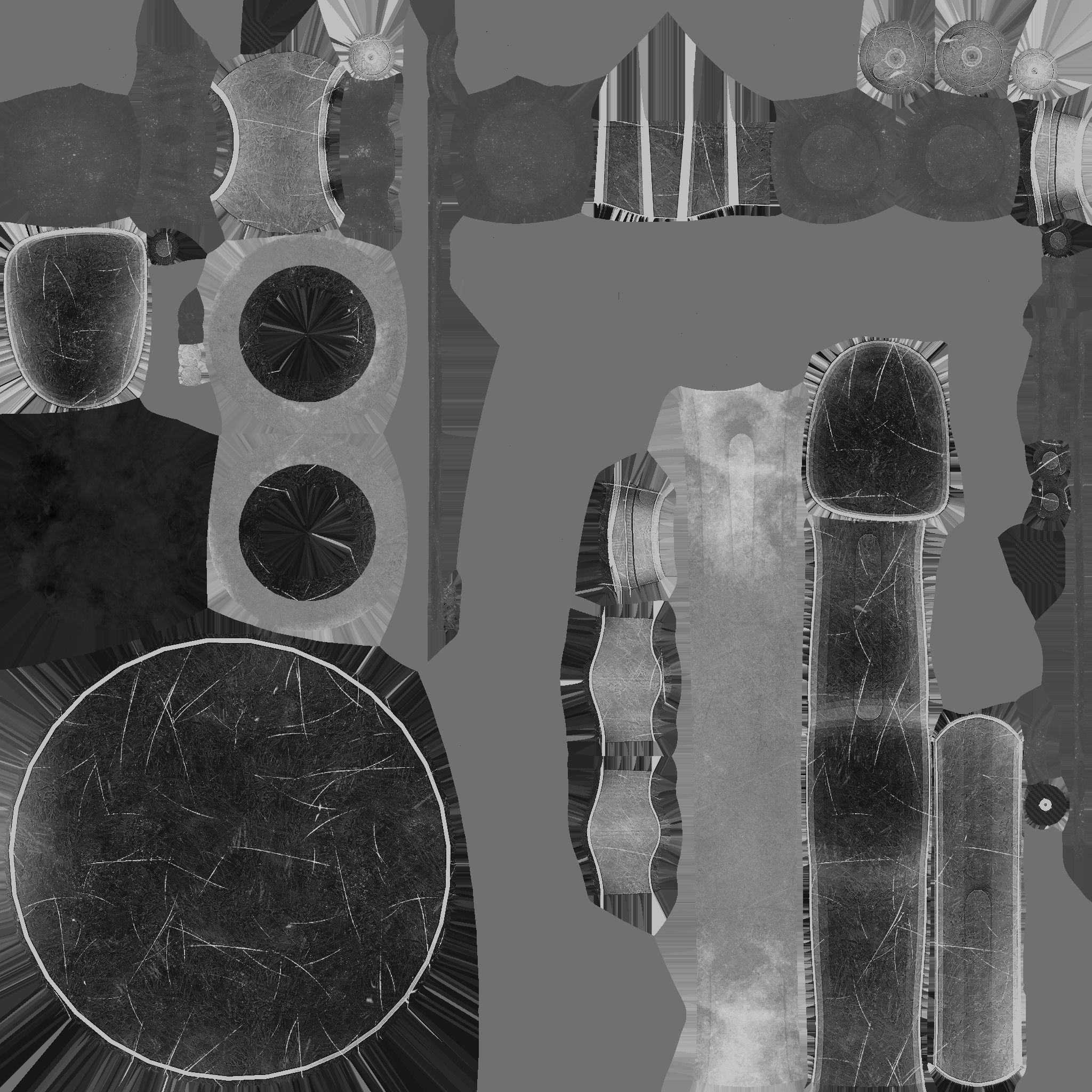 Wheel Robot H04 Full Black - SciFi Character Design Low-poly 3D model_26