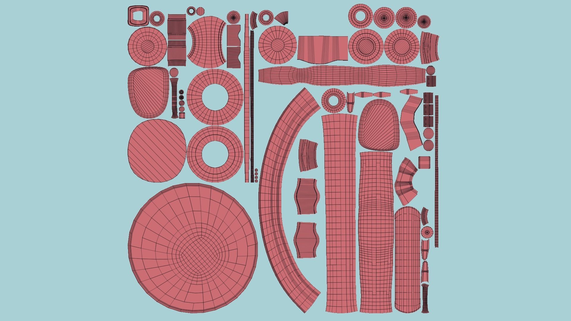 Wheel Robot H04 Full Black - SciFi Character Design Low-poly 3D model_12