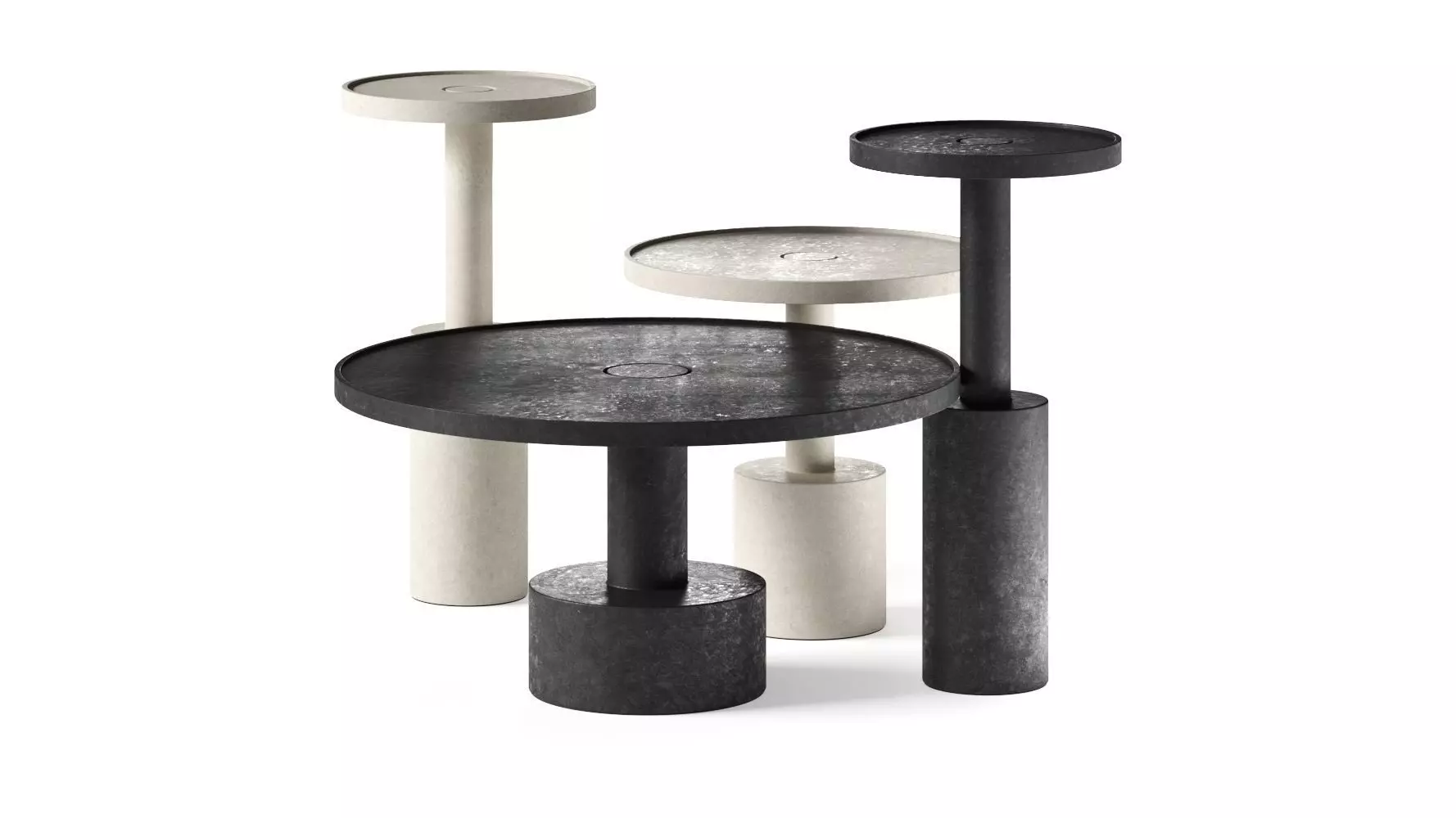 Baxter Pillar Small Coffee and Side Tables 3D model | CGTrader