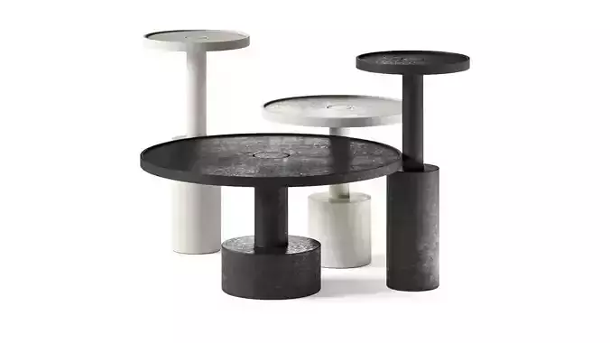 Baxter Pillar Small Coffee and Side Tables