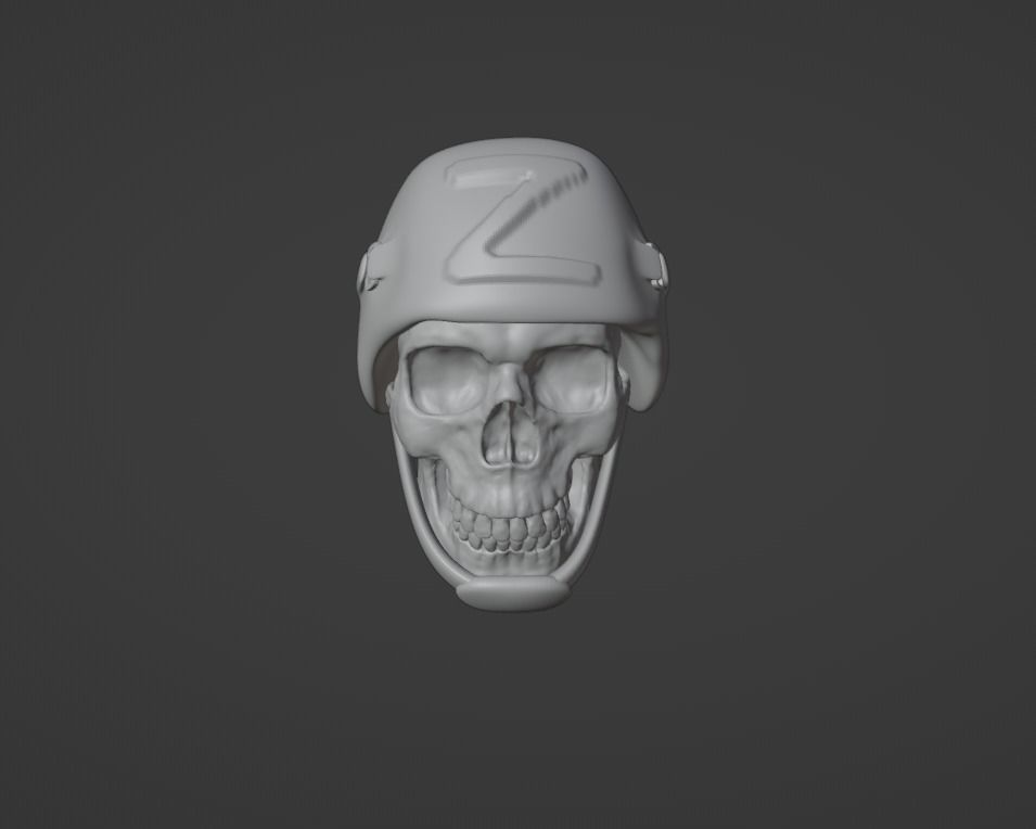 Russian soldier skull    GLORY TO UKRAINE 3D print model_4
