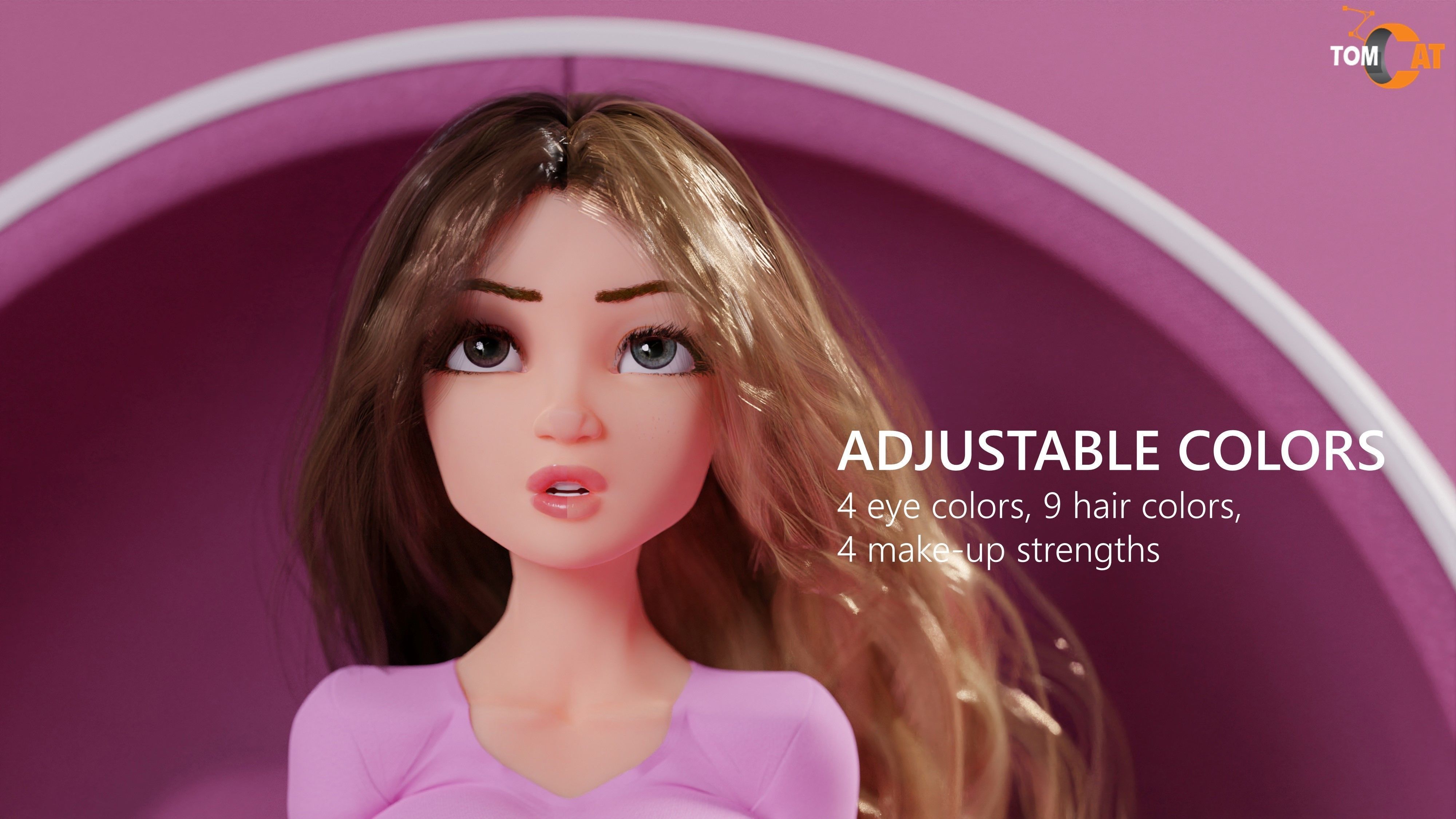 Hayden Rigged Woman Character for Blender and Unity Low-poly 3D model_17