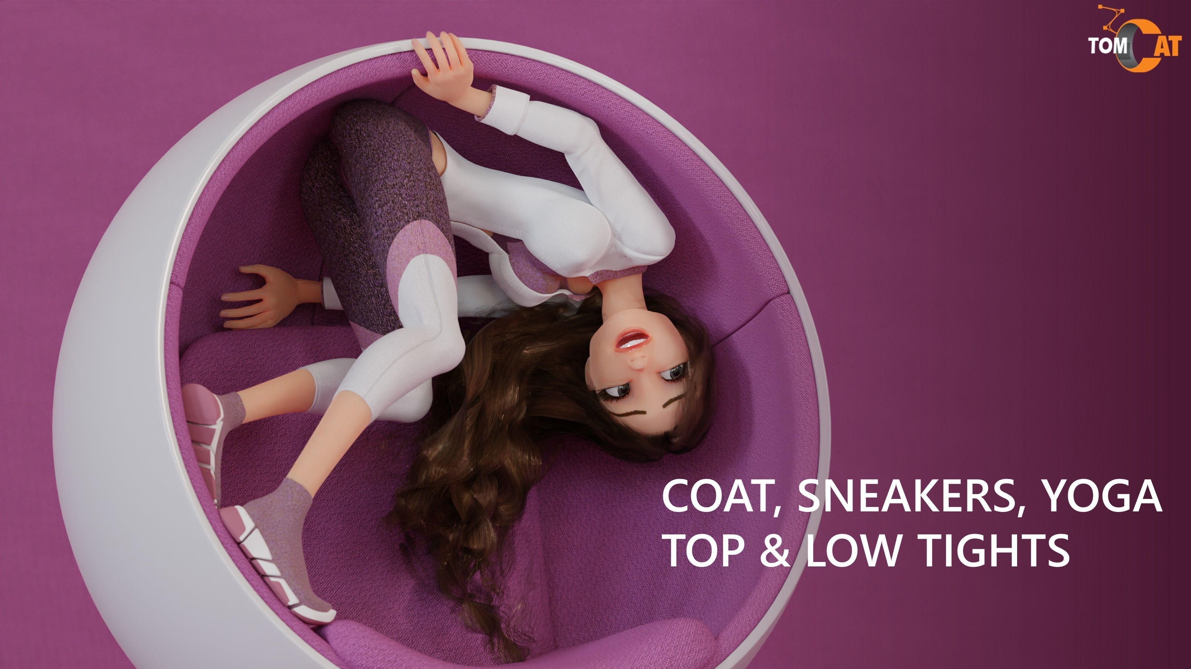 Hayden Rigged Woman Character for Blender and Unity Low-poly 3D model_15