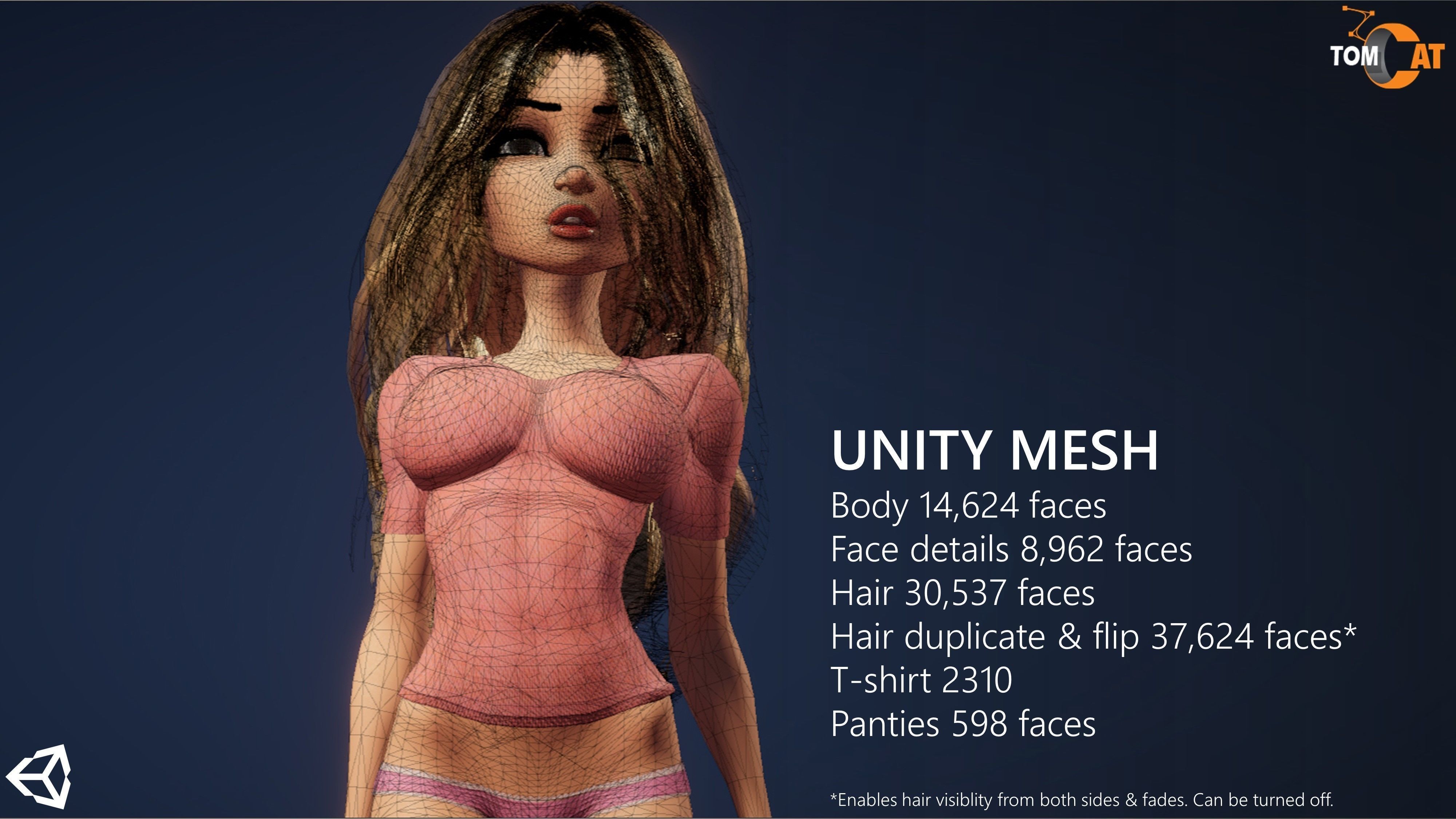 Hayden Rigged Woman Character for Blender and Unity Low-poly 3D model_22